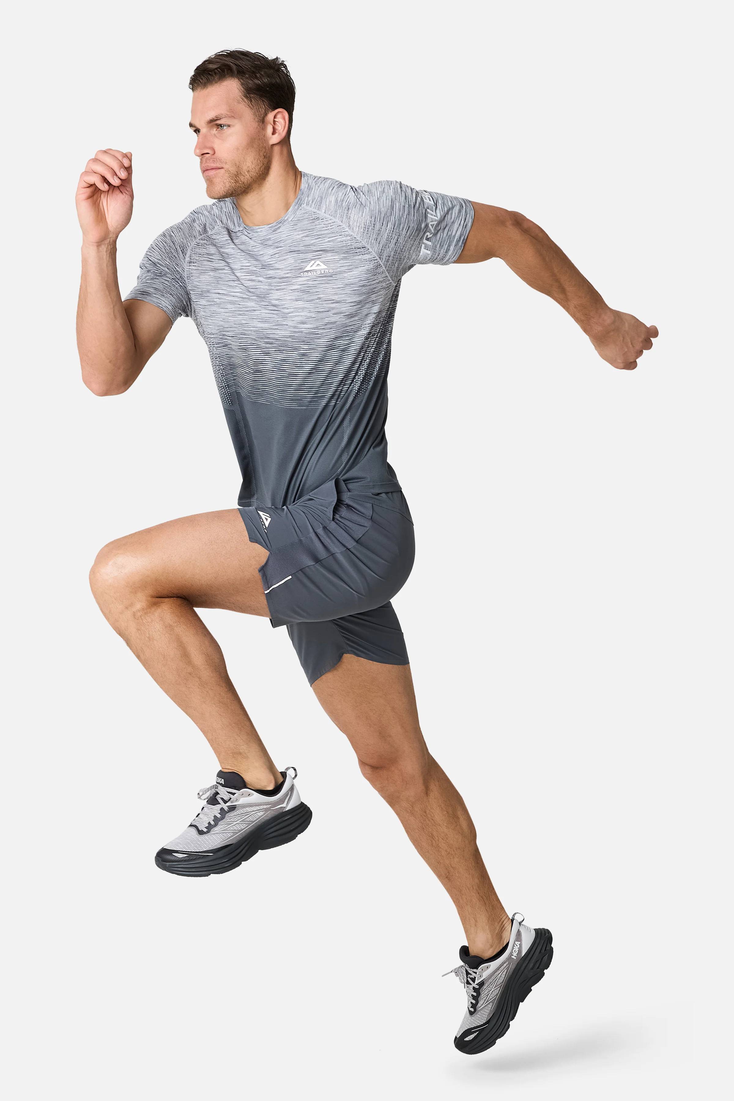 Arc Seamless Tee - Graphite Grey/Lunar Grey/White - Image 3