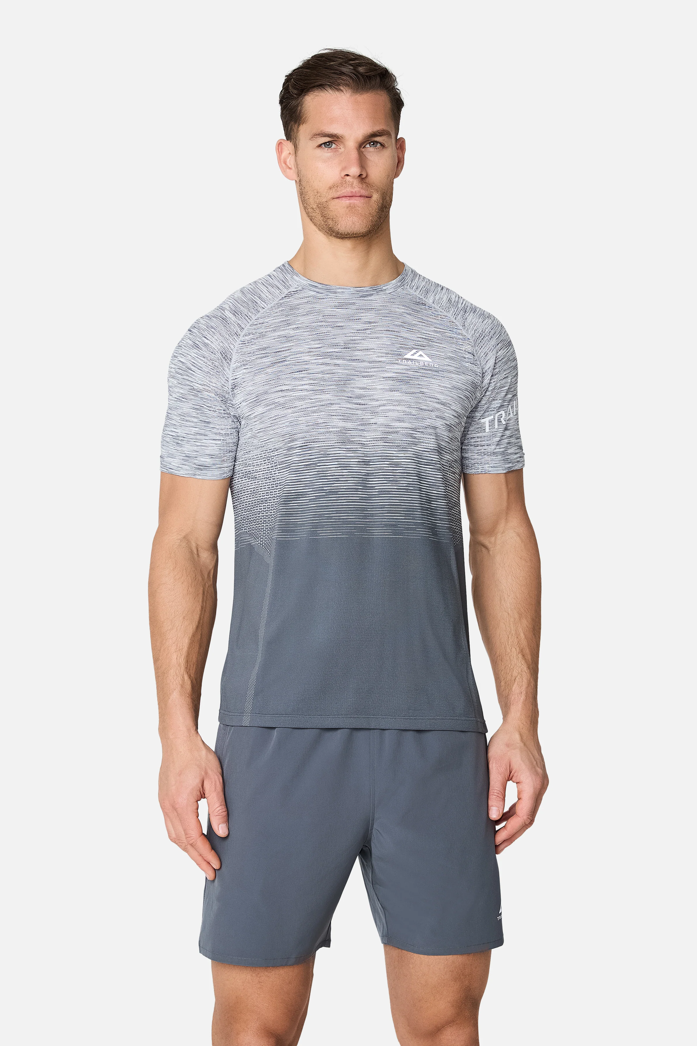Arc Seamless Tee - Graphite Grey/Lunar Grey/White - Image 4