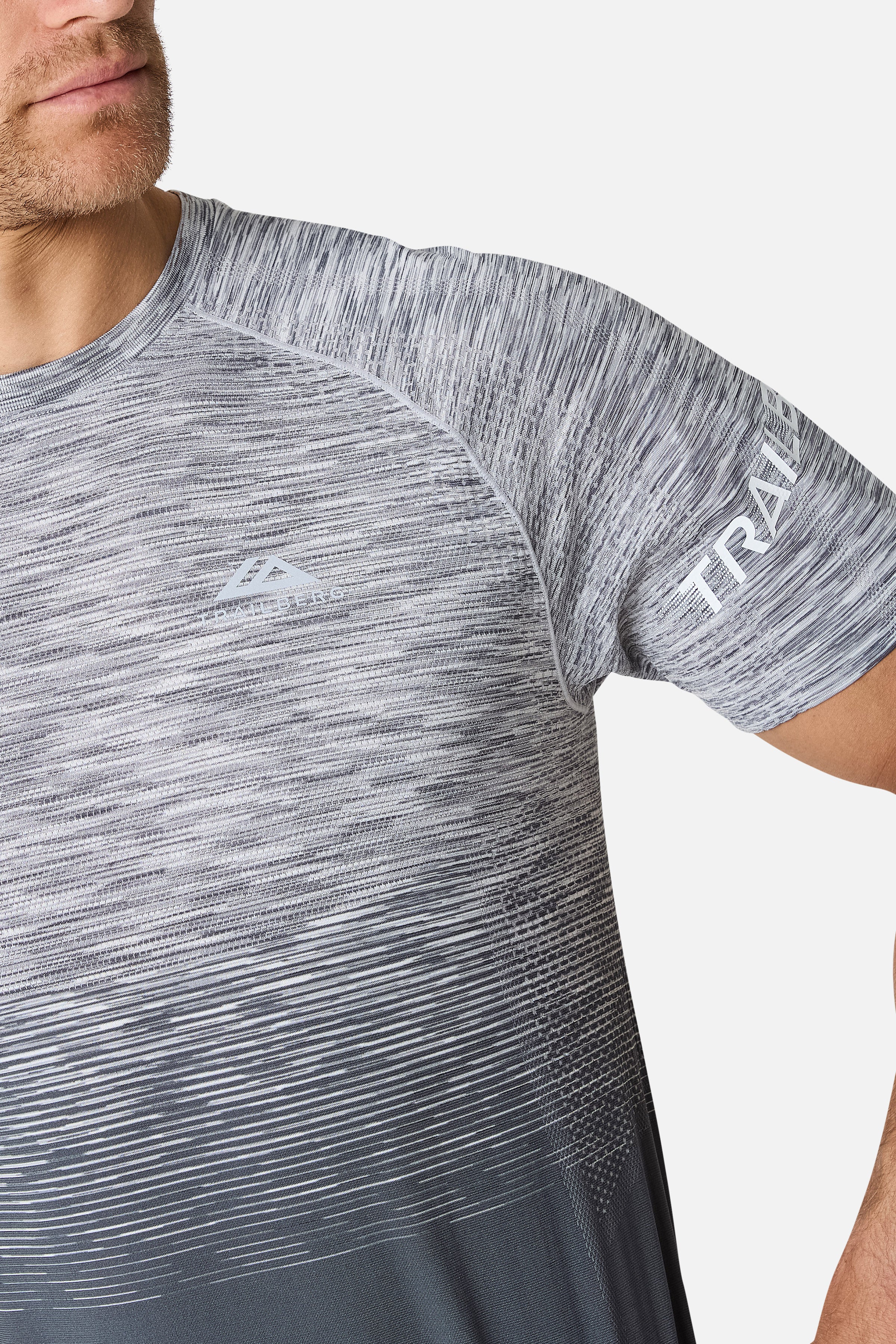 Arc Seamless Tee - Graphite Grey/Lunar Grey/White - Image 5