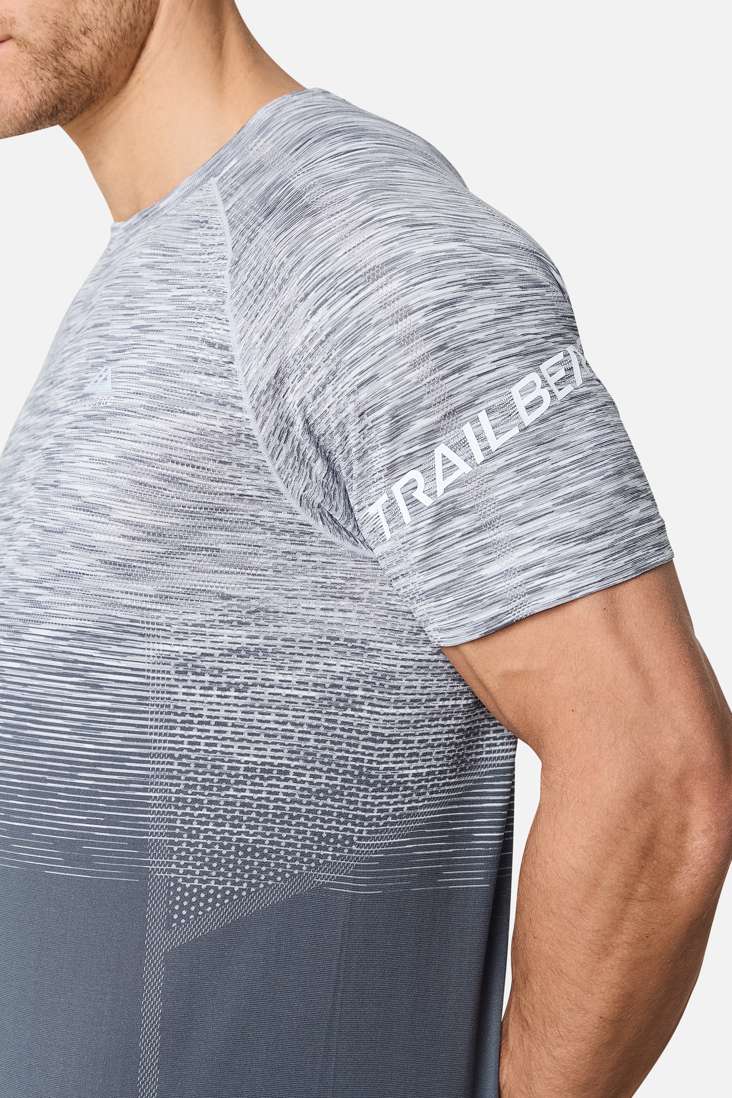 Arc Seamless Tee - Graphite Grey/Lunar Grey/White - Image 7