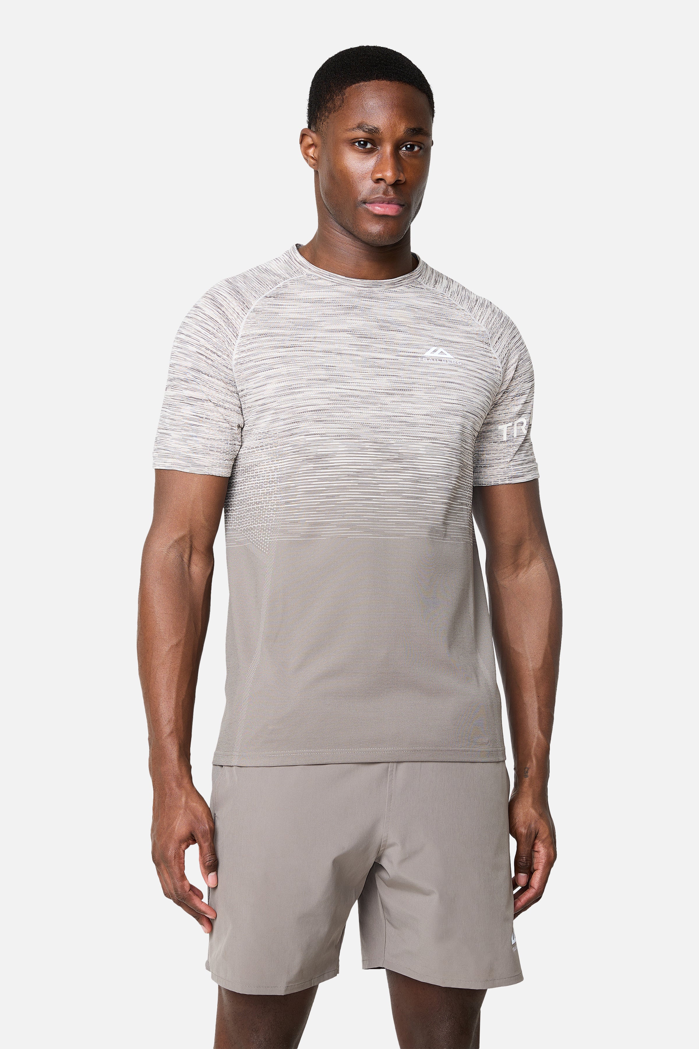 Arc Seamless Tee - Mocha/Pebblestone/Frosted Ridge - Image 3