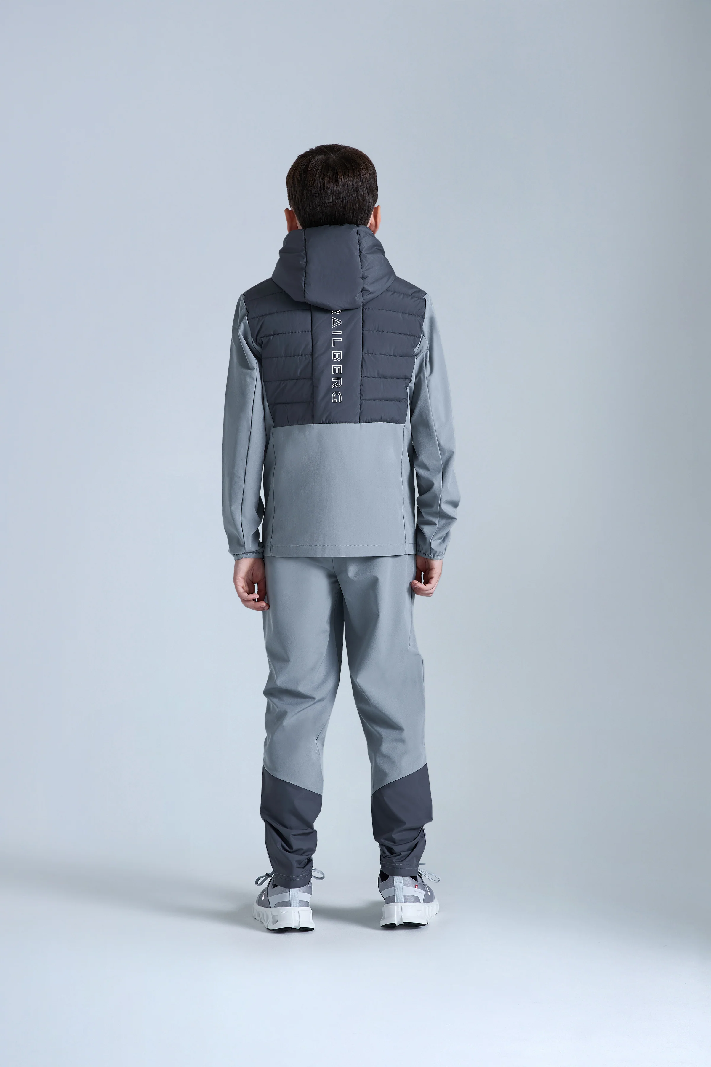 Boys Dune Hybrid Tracksuit - Moon Grey/Iron Grey - Image 2