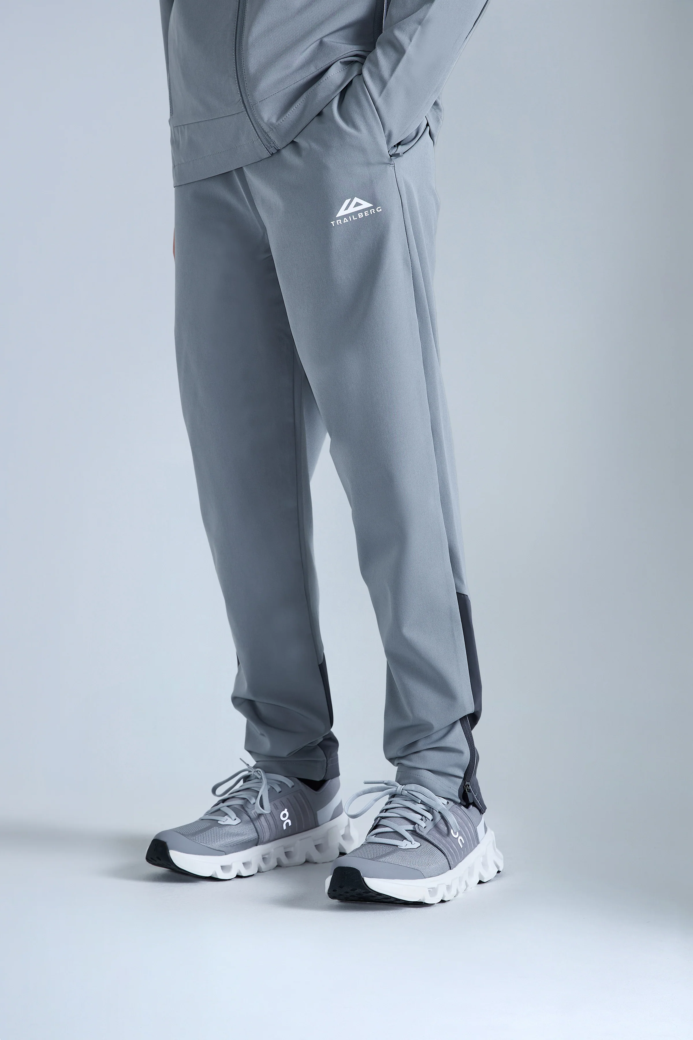 Boys Dune Hybrid Tracksuit - Moon Grey/Iron Grey - Image 7