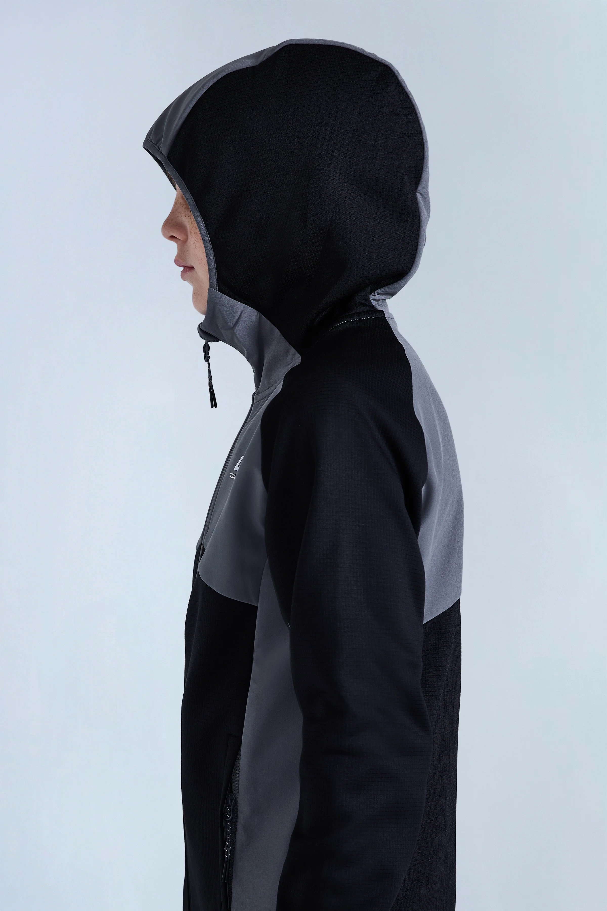 Boys Ice Gridded Fleece Tracksuit - Black/Urban Smoke - Image 4