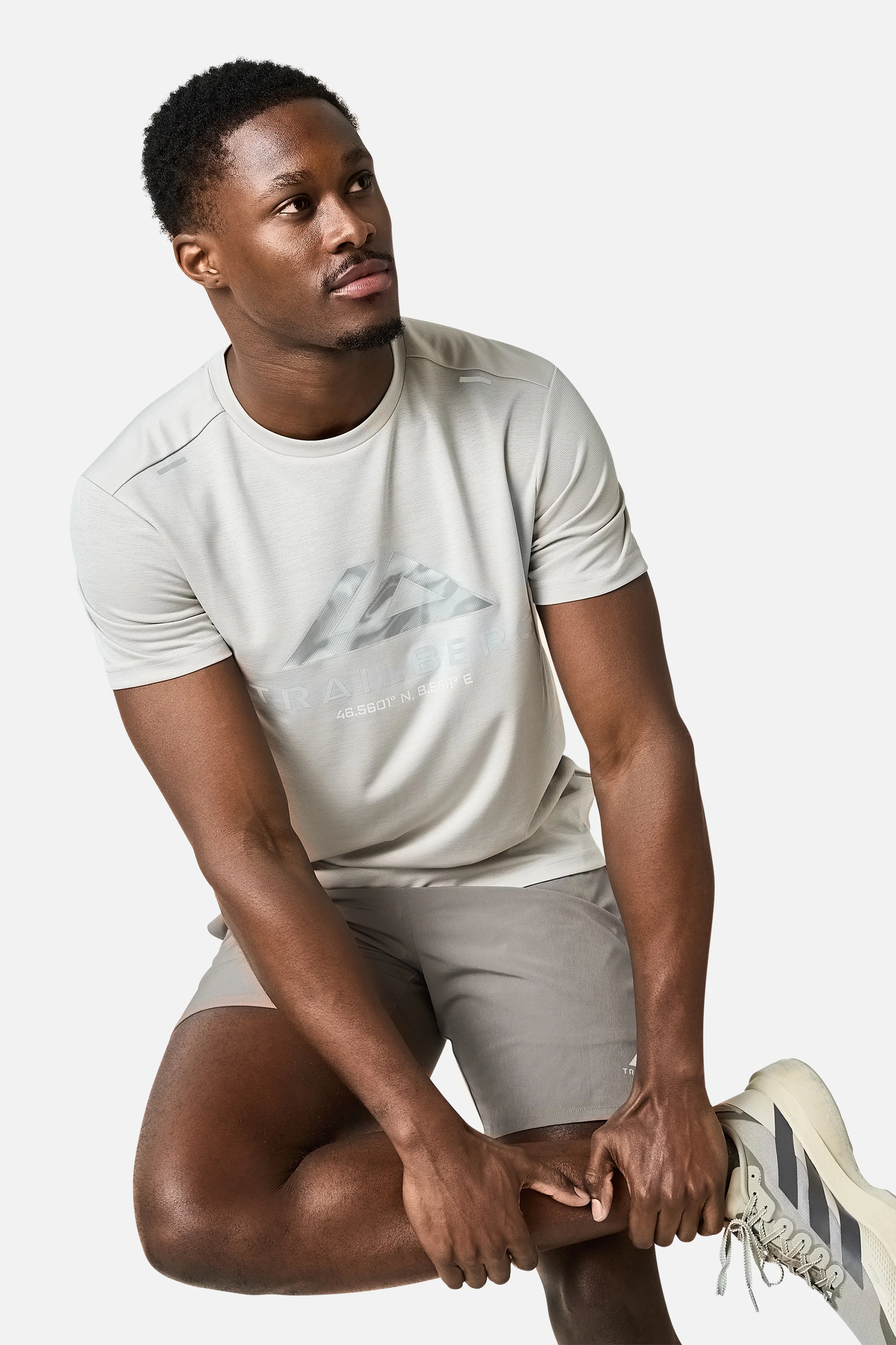 Blur Large Logo Tee - Pebblestone - Image 3
