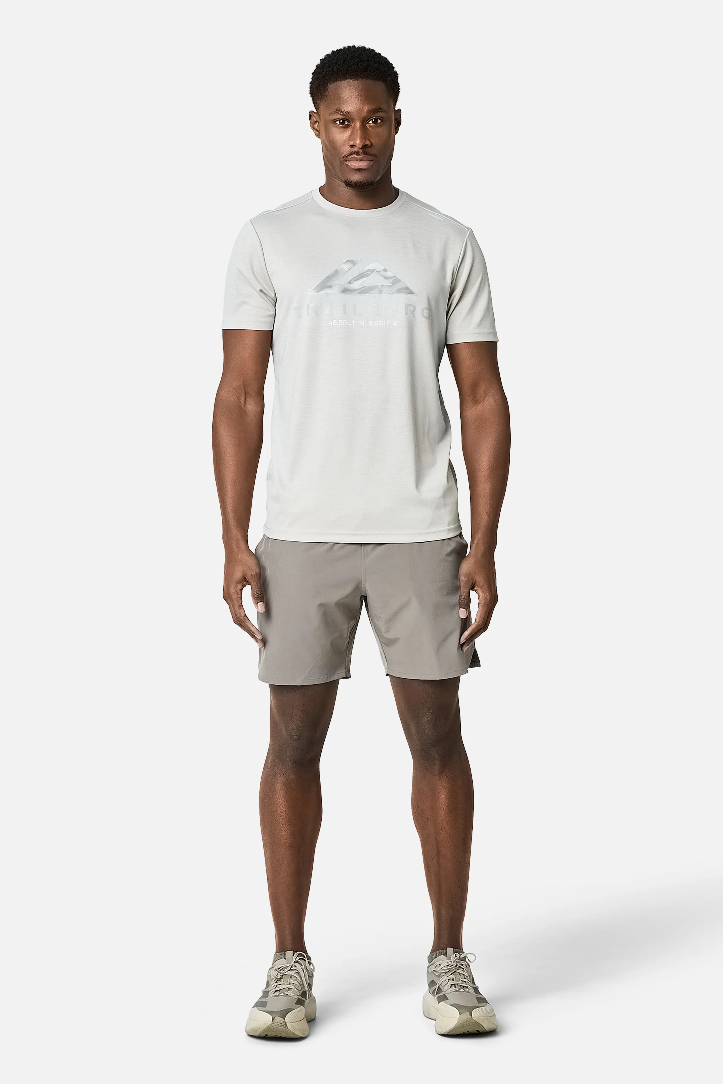 Blur Large Logo Tee - Pebblestone - Image 5