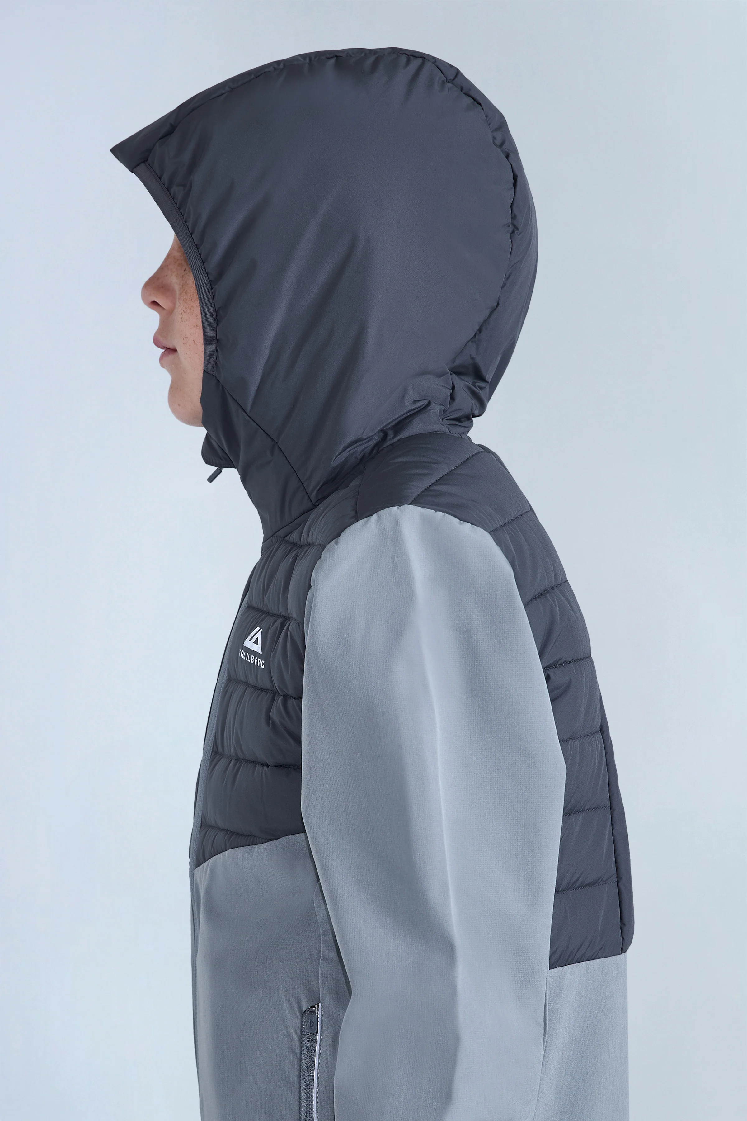 Boys Dune Hybrid Jacket - Moon Grey/Iron Grey - Image 3