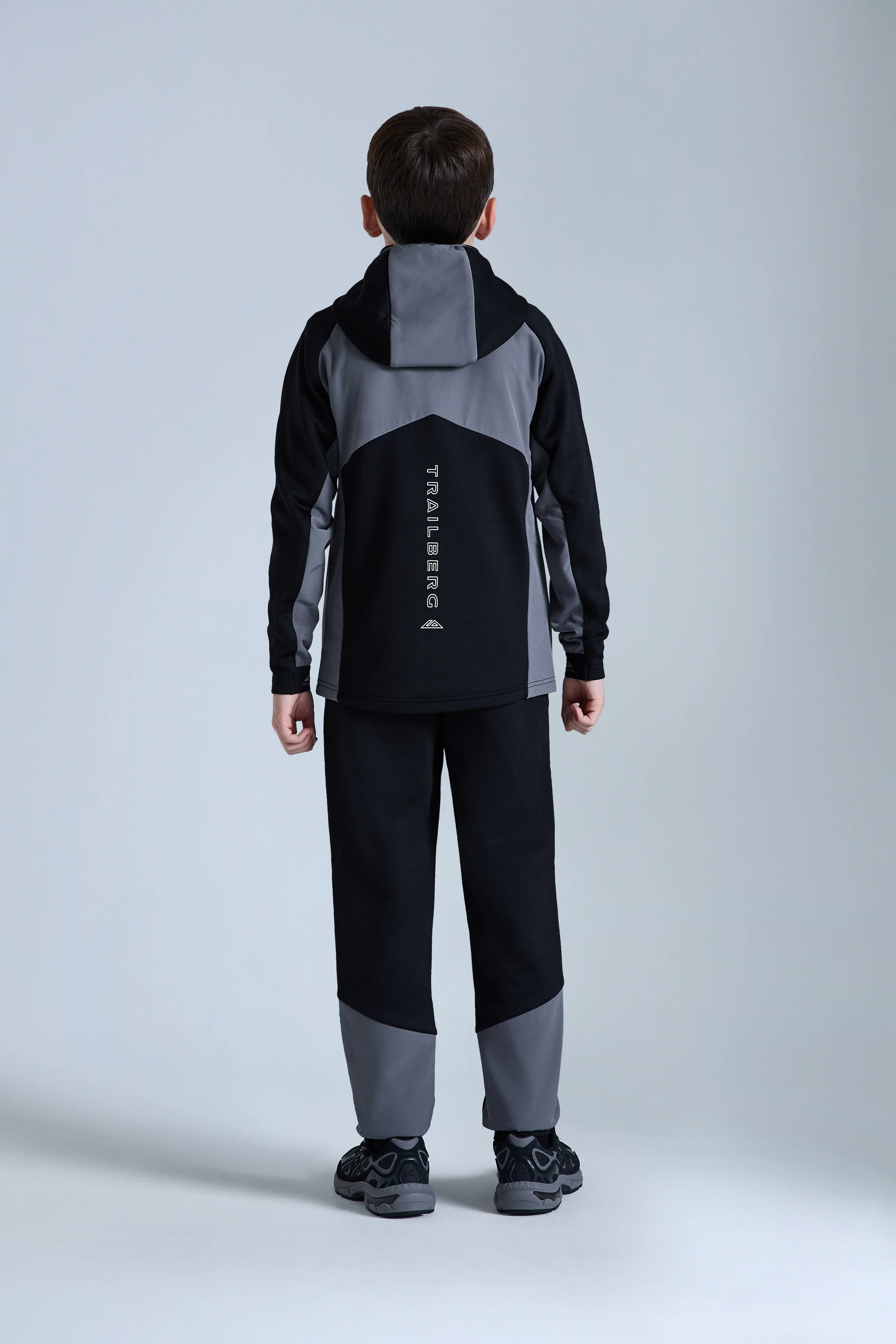 Boys Ice Gridded Fleece Pant - Black/Urban Smoke - Image 4