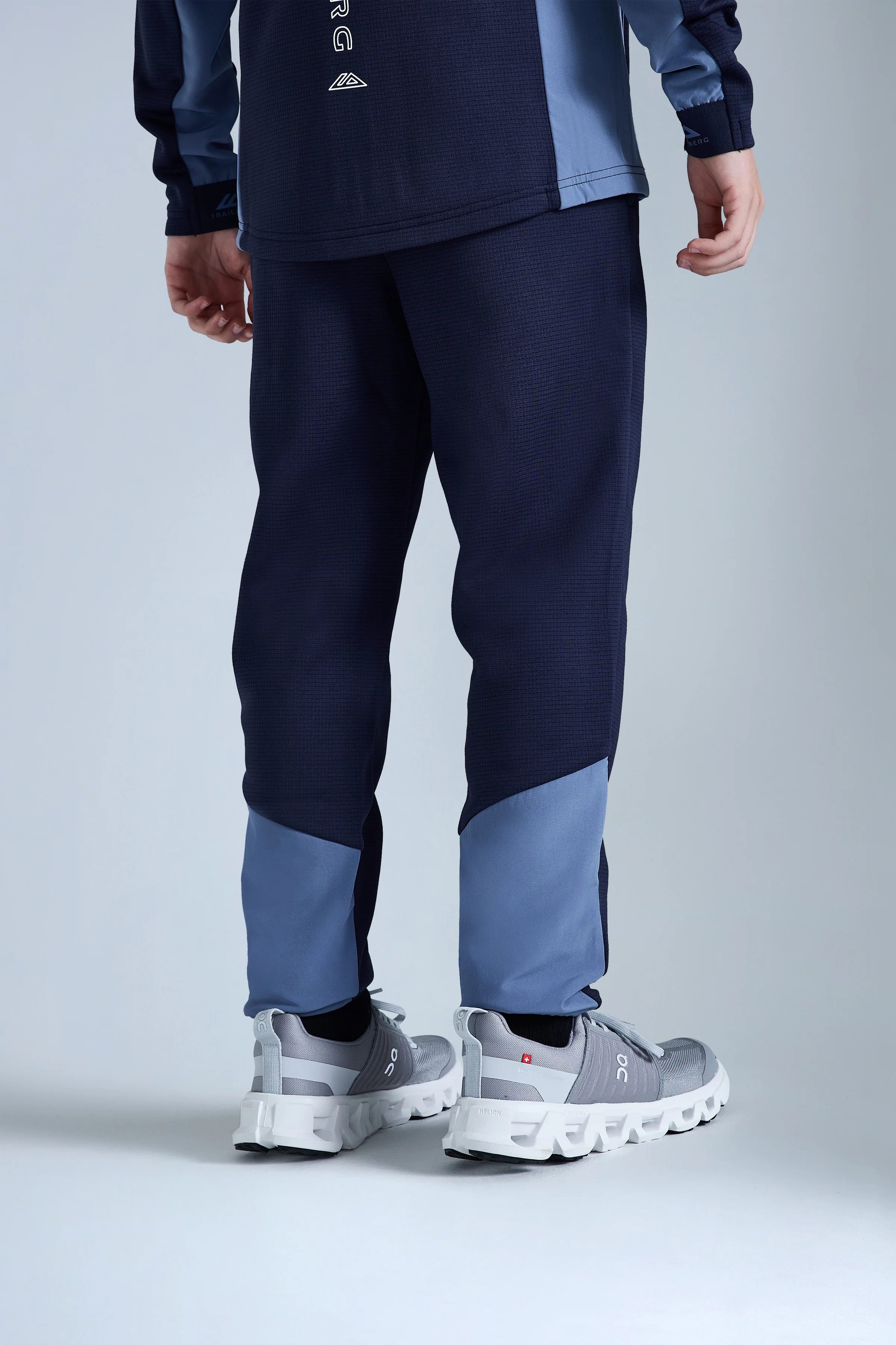 Boys Ice Gridded Fleece Pant - Navy Blue/Blue Essence - Image 3