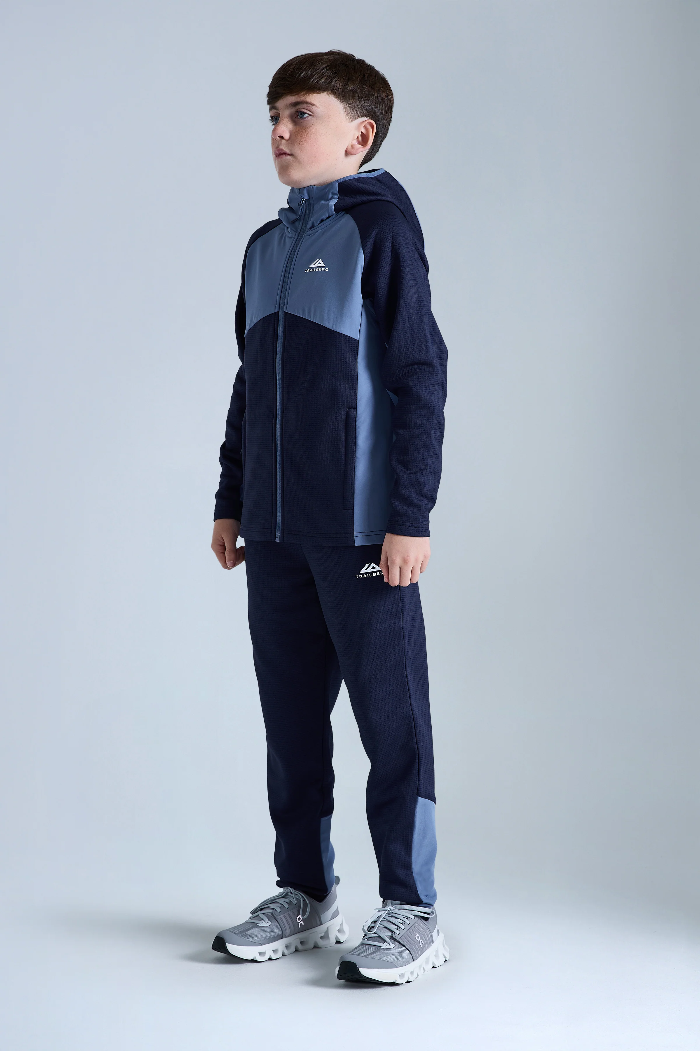 Boys Ice Gridded Fleece Pant - Navy Blue/Blue Essence - Image 4