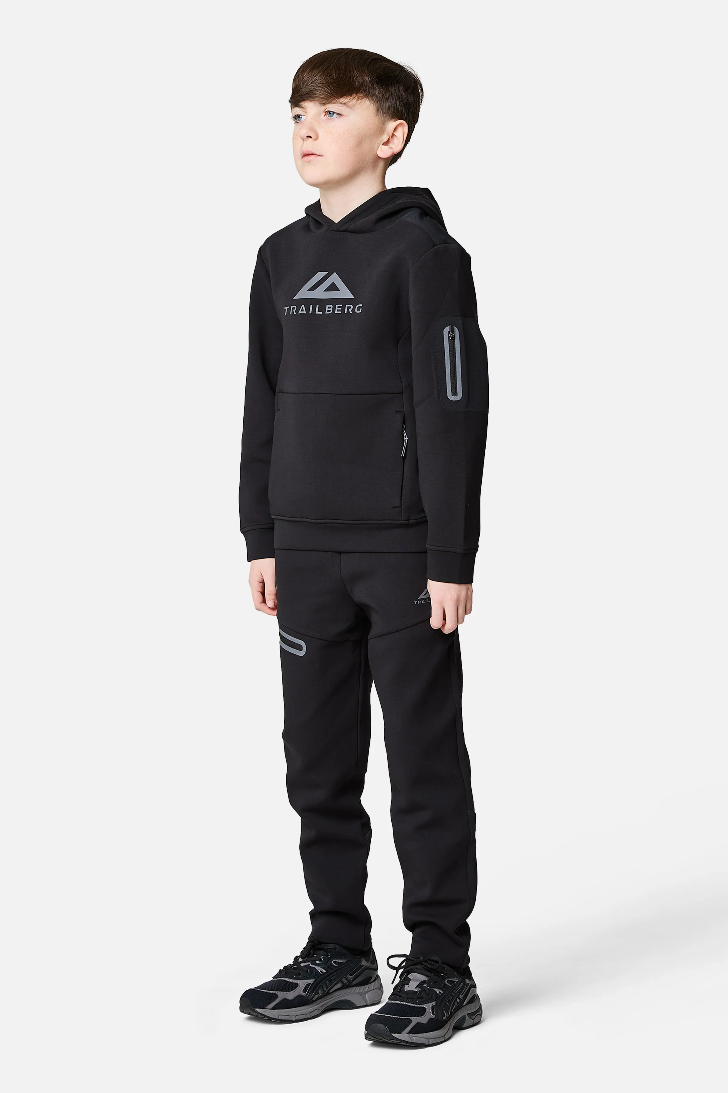 Boys Ignite Fleece Hood - Black - Image 5