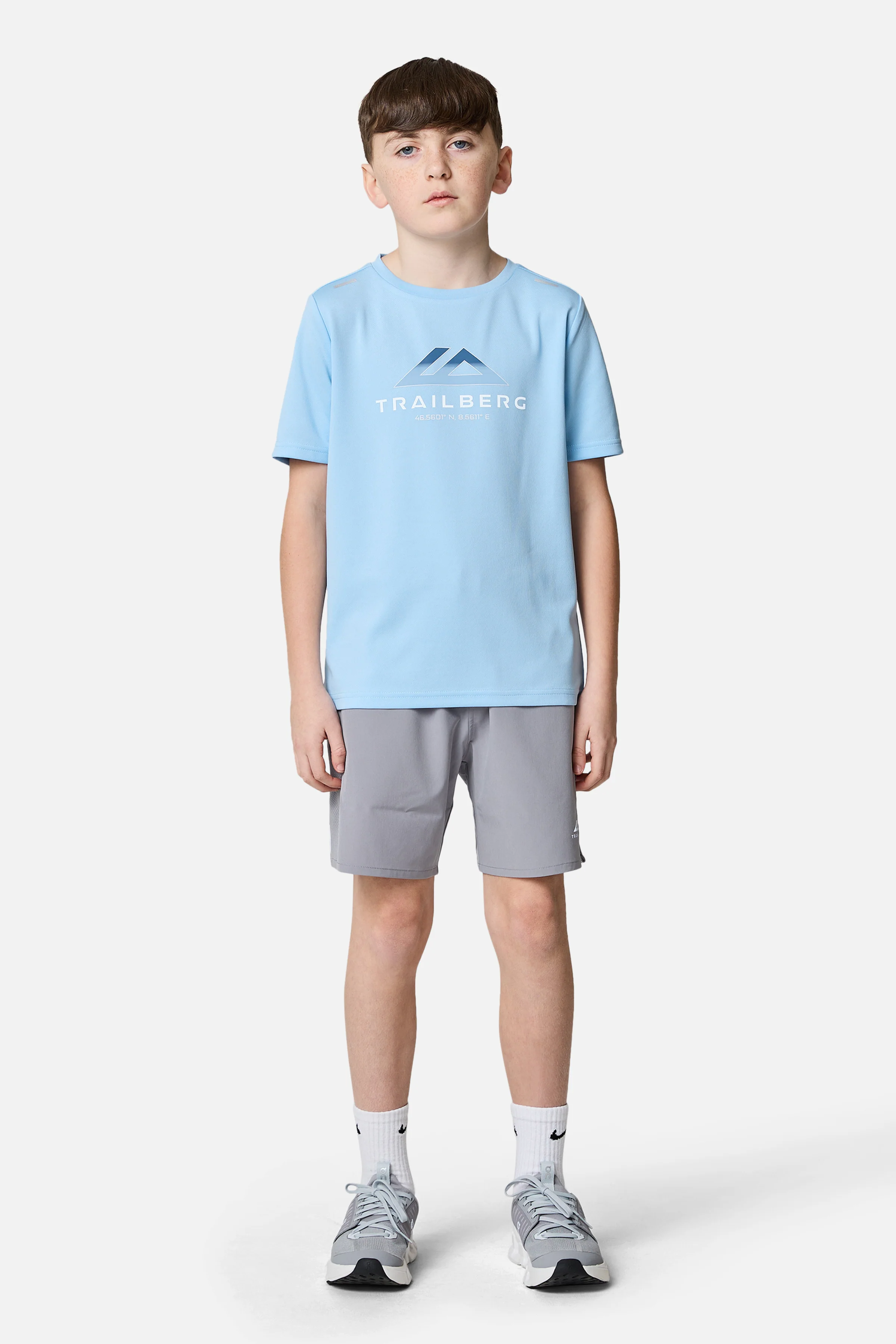 Boys Interval Tee - Dove Blue - Image 3
