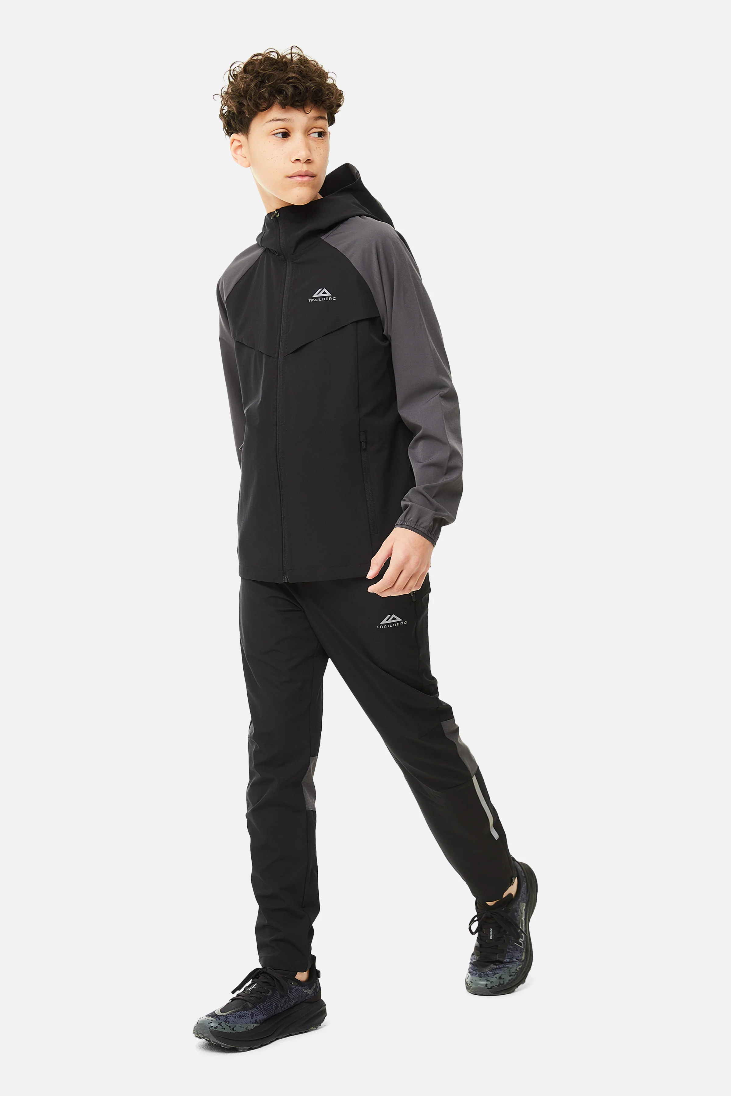 Boys Rapid Keyline Hood - Black/Volcano Grey - Image 4
