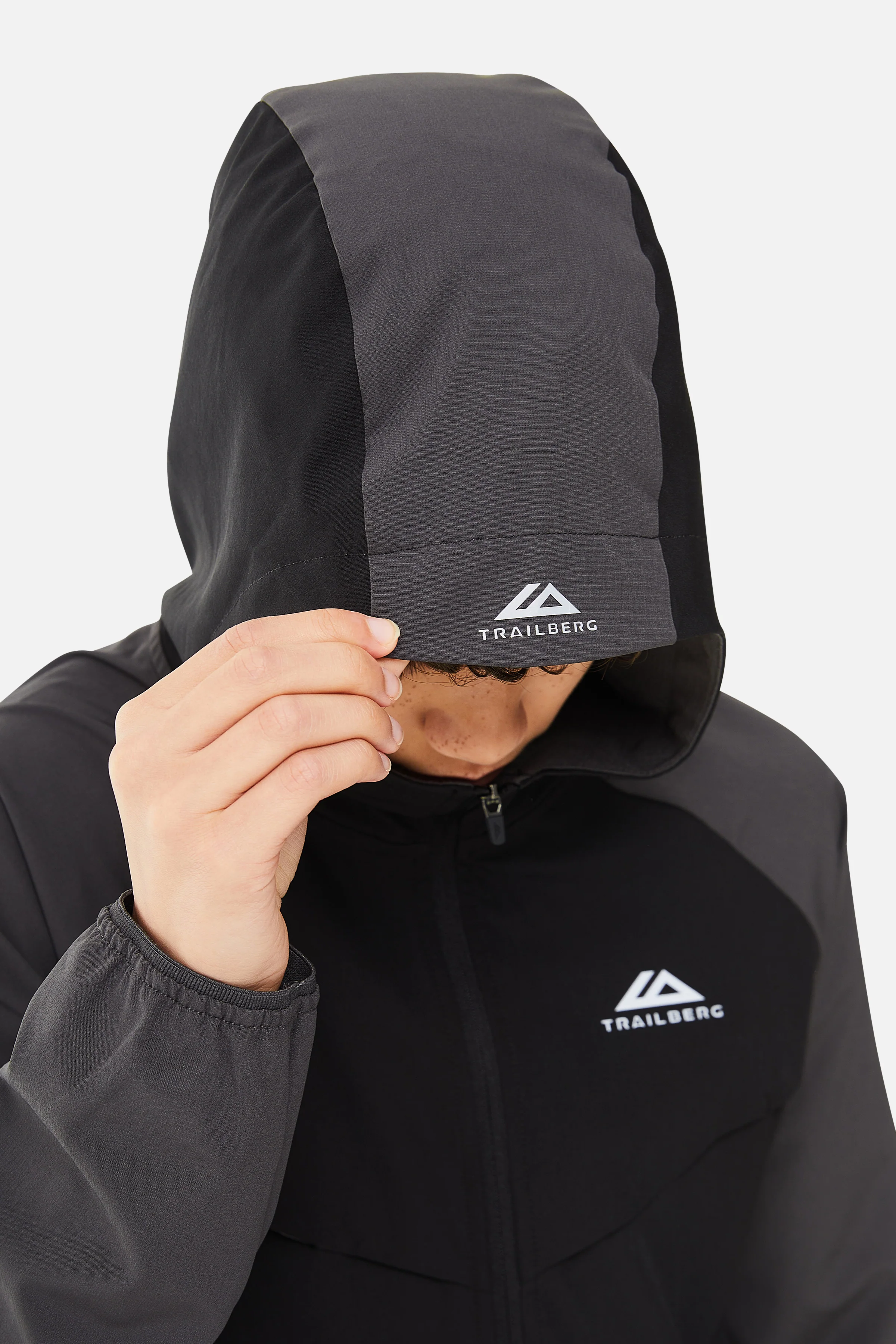 Boys Rapid Keyline Hood - Black/Volcano Grey - Image 8