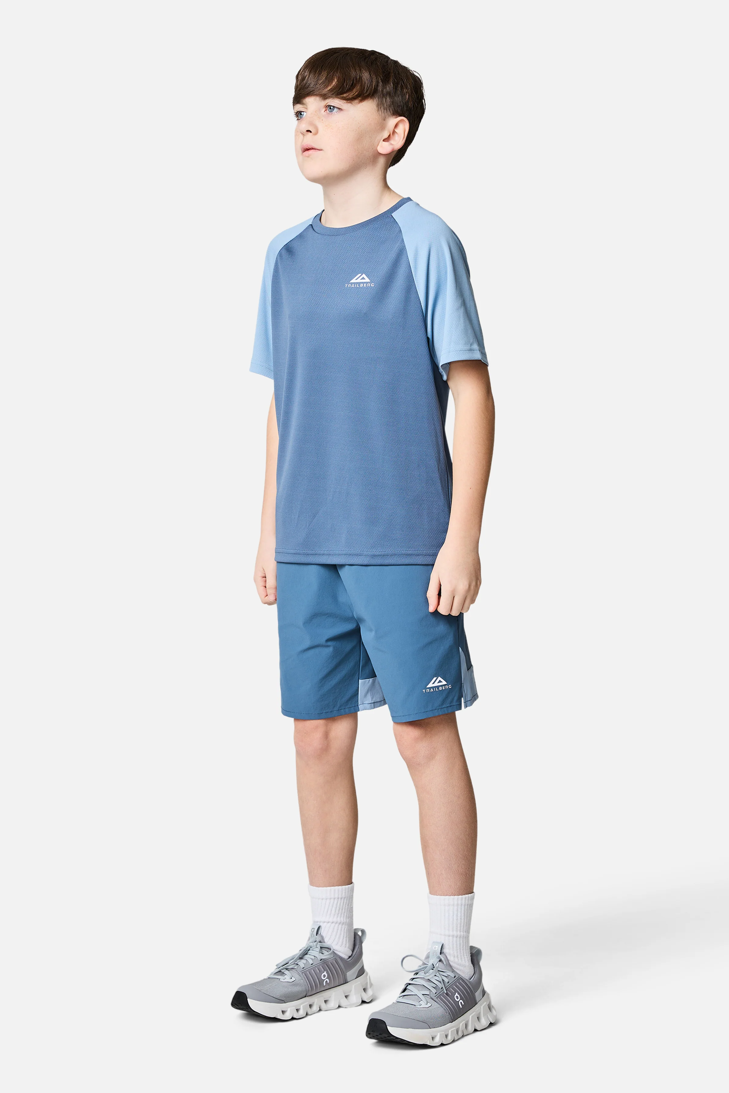 Boys Triathlon 3.0 Tee - Breeze / Washed Indigo - Image 4