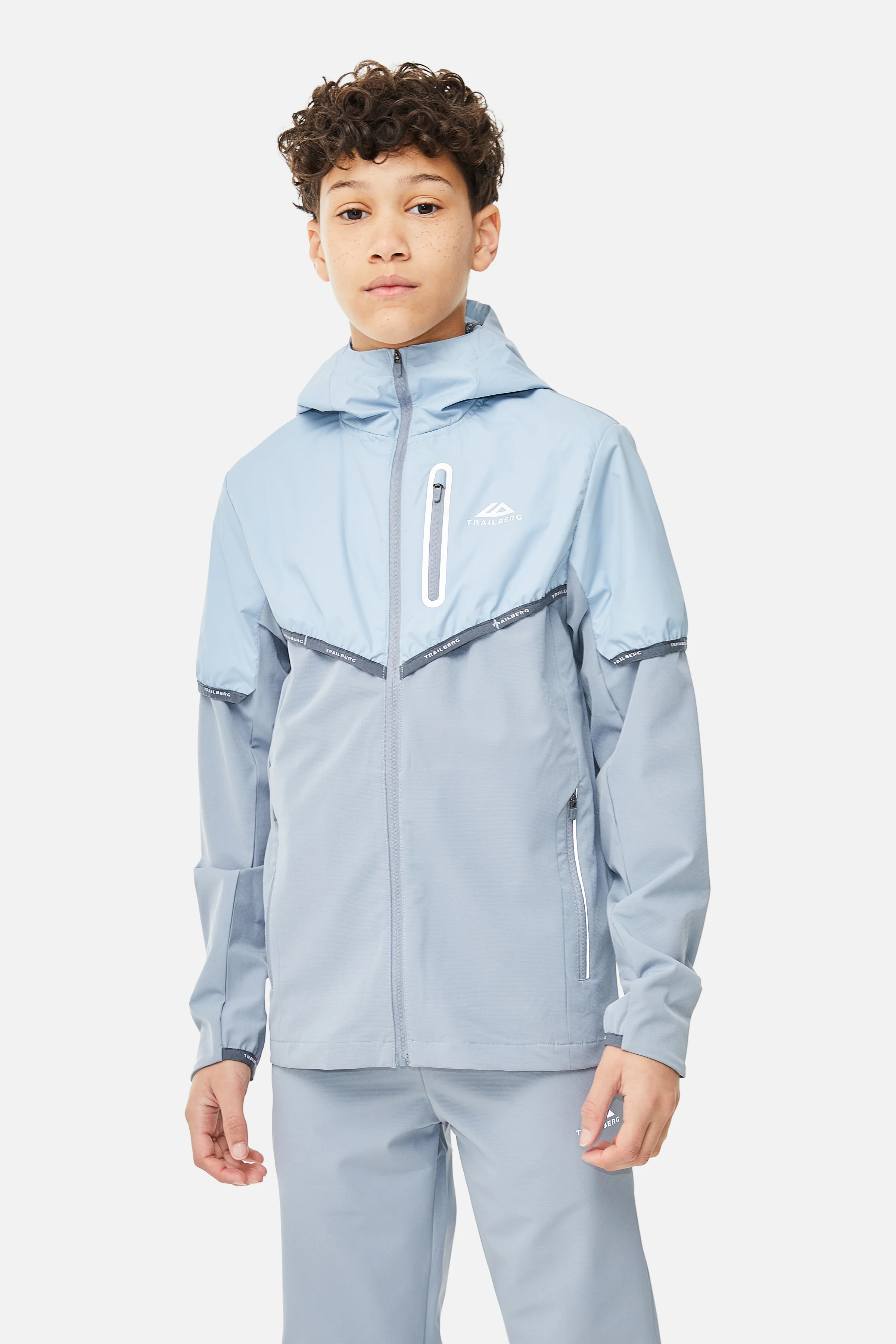 Boys Vertigo Tape Hood - Cloud Haze/Blue Frost