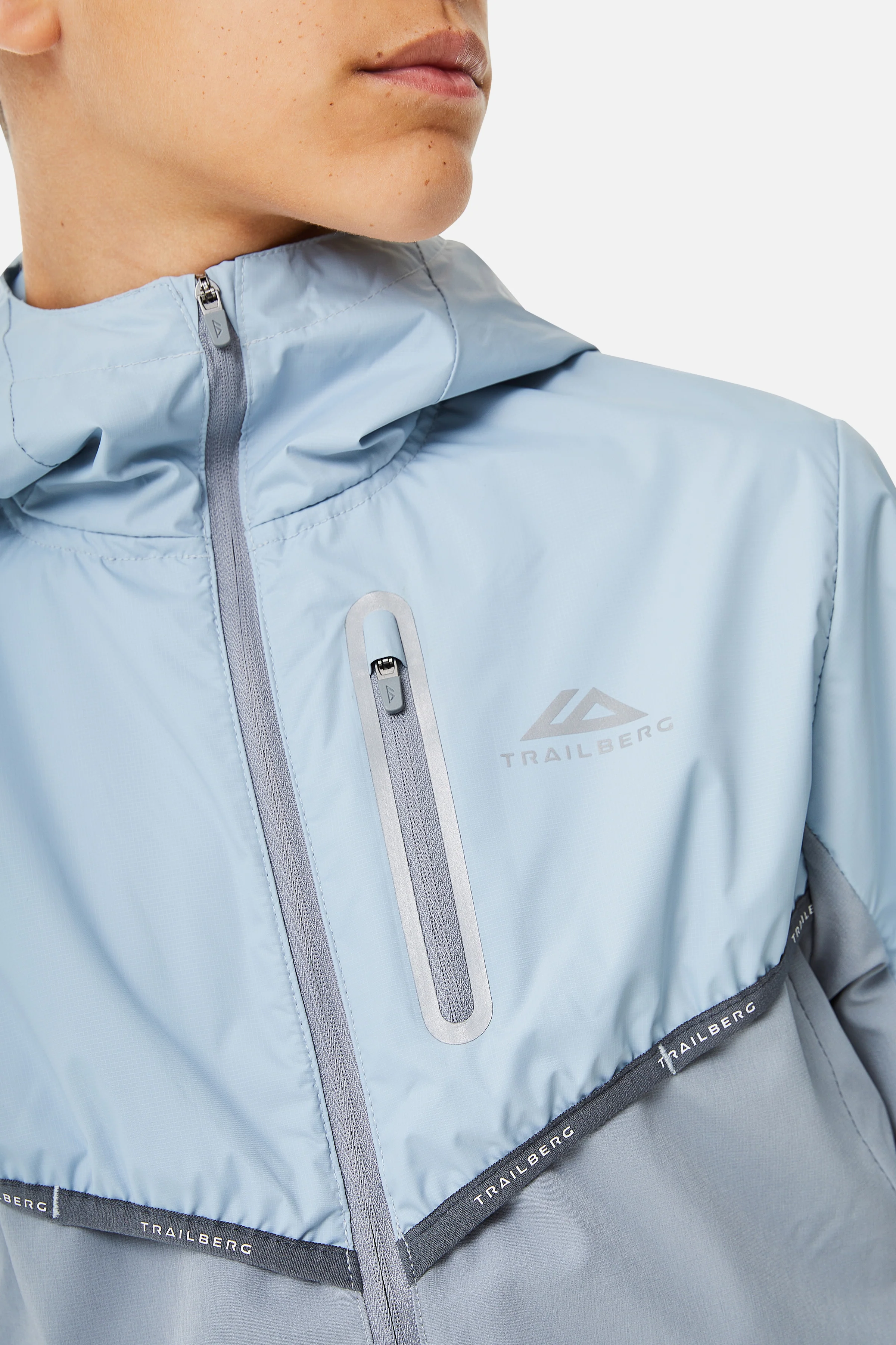 Boys Vertigo Tape Hood - Cloud Haze/Blue Frost - Image 2