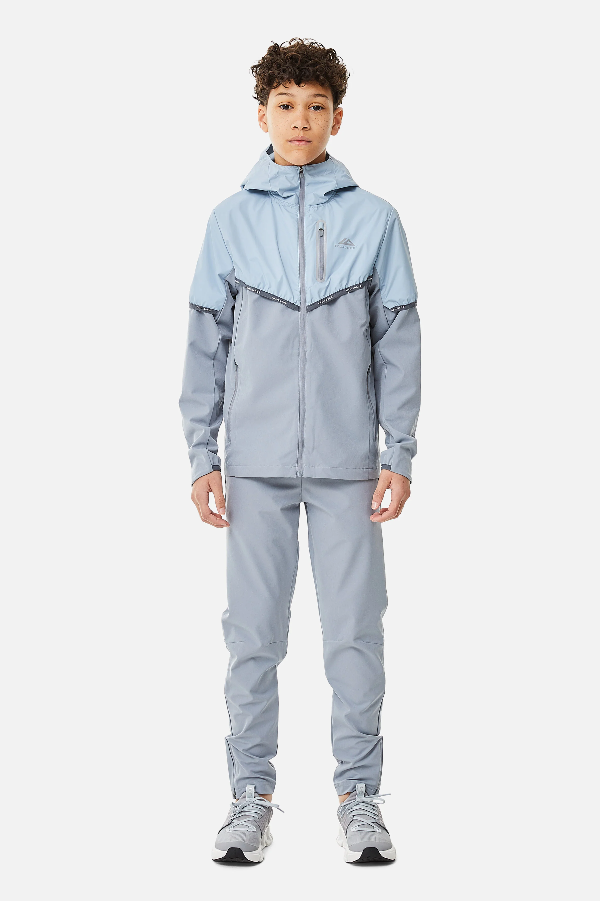 Boys Vertigo Tape Hood - Cloud Haze/Blue Frost - Image 7