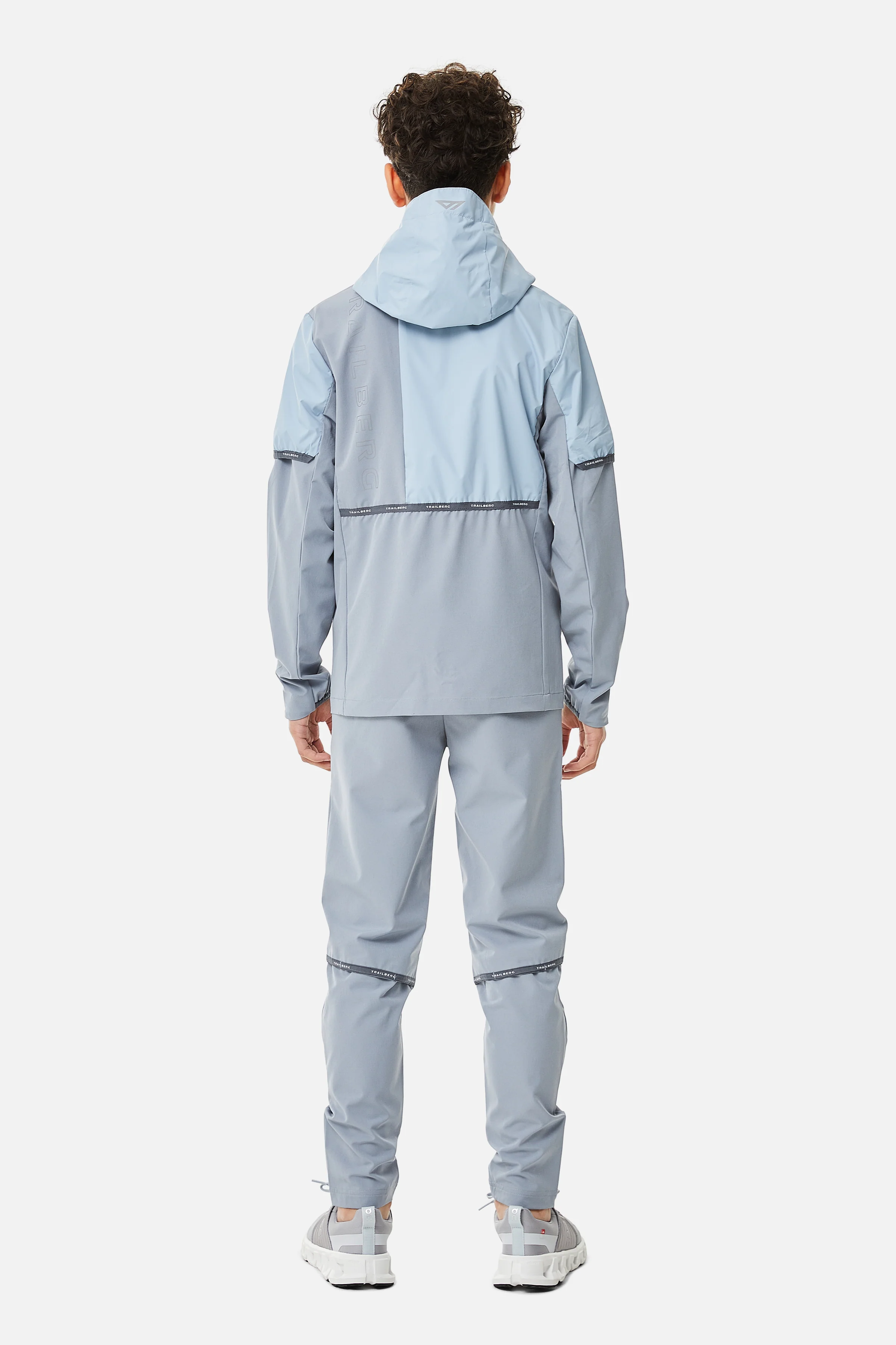 Boys Vertigo Tape Hood - Cloud Haze/Blue Frost - Image 8