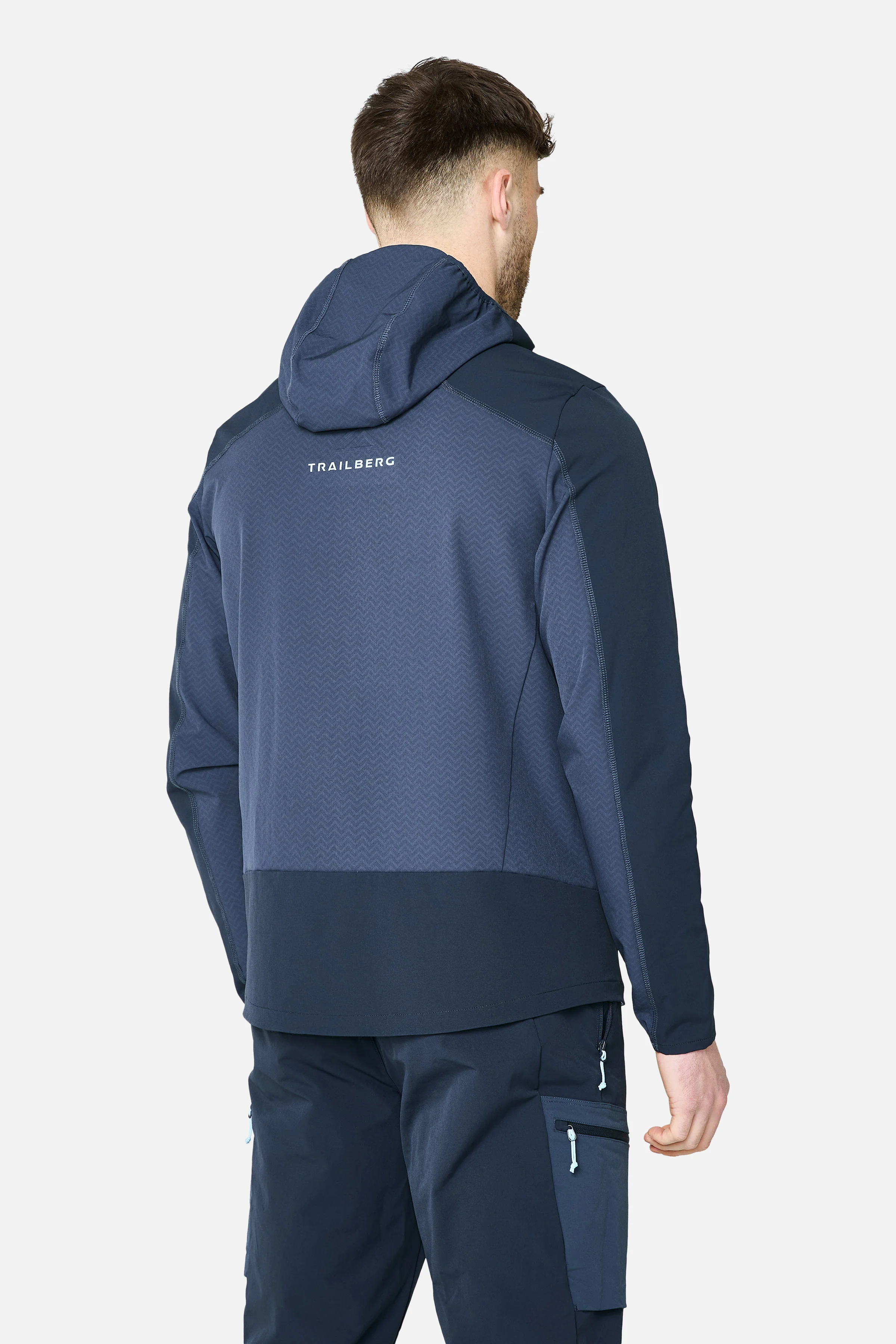 Caldera Grid Fleece Hood - Storm Blue/Deep Ocean - Image 3