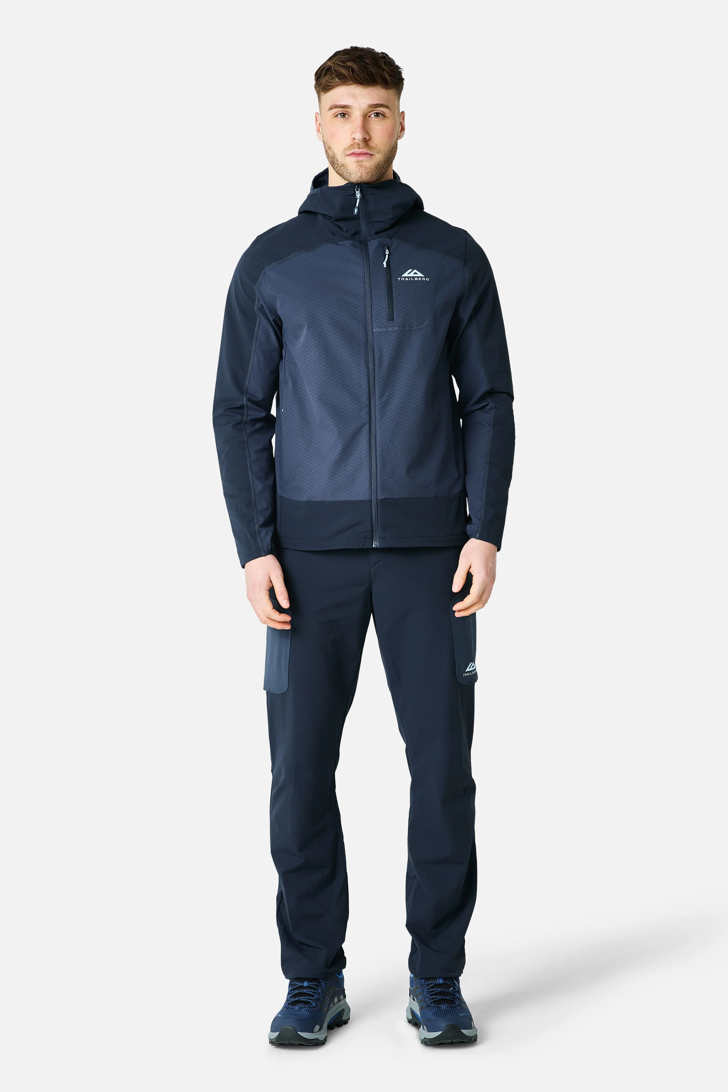 Caldera Grid Fleece Hood - Storm Blue/Deep Ocean - Image 7