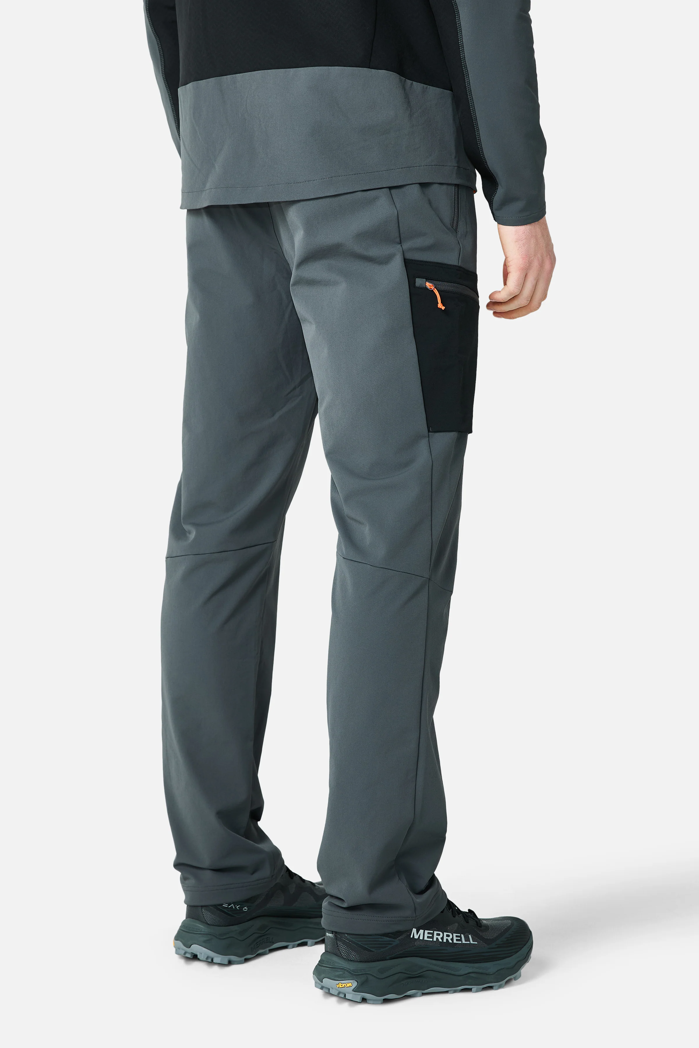 Caldera Gridded Fleece Tracksuit - Black/Grey - Image 9