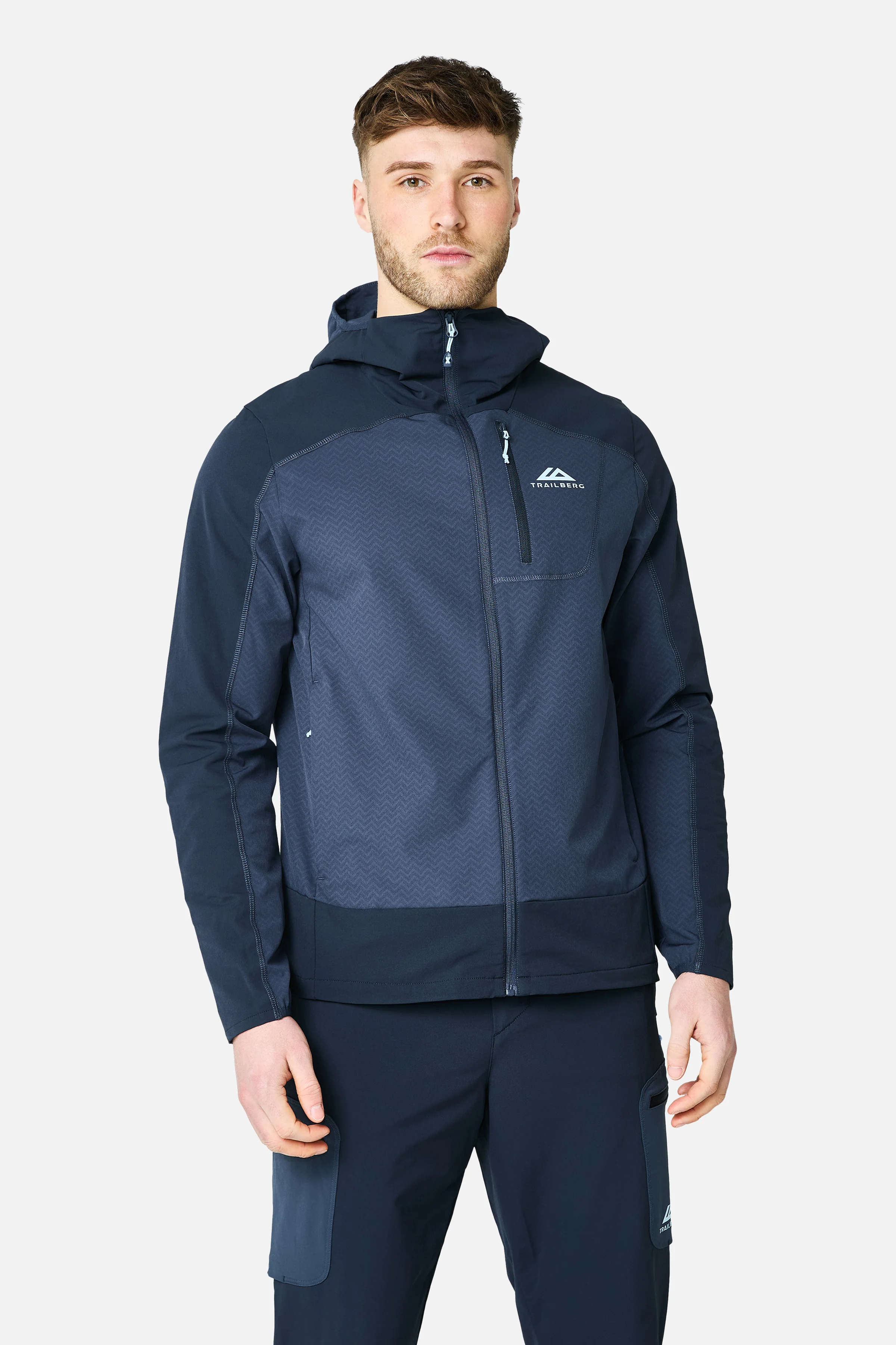 Caldera Gridded Fleece Tracksuit - Storm Blue/Deep Ocean - Image 5