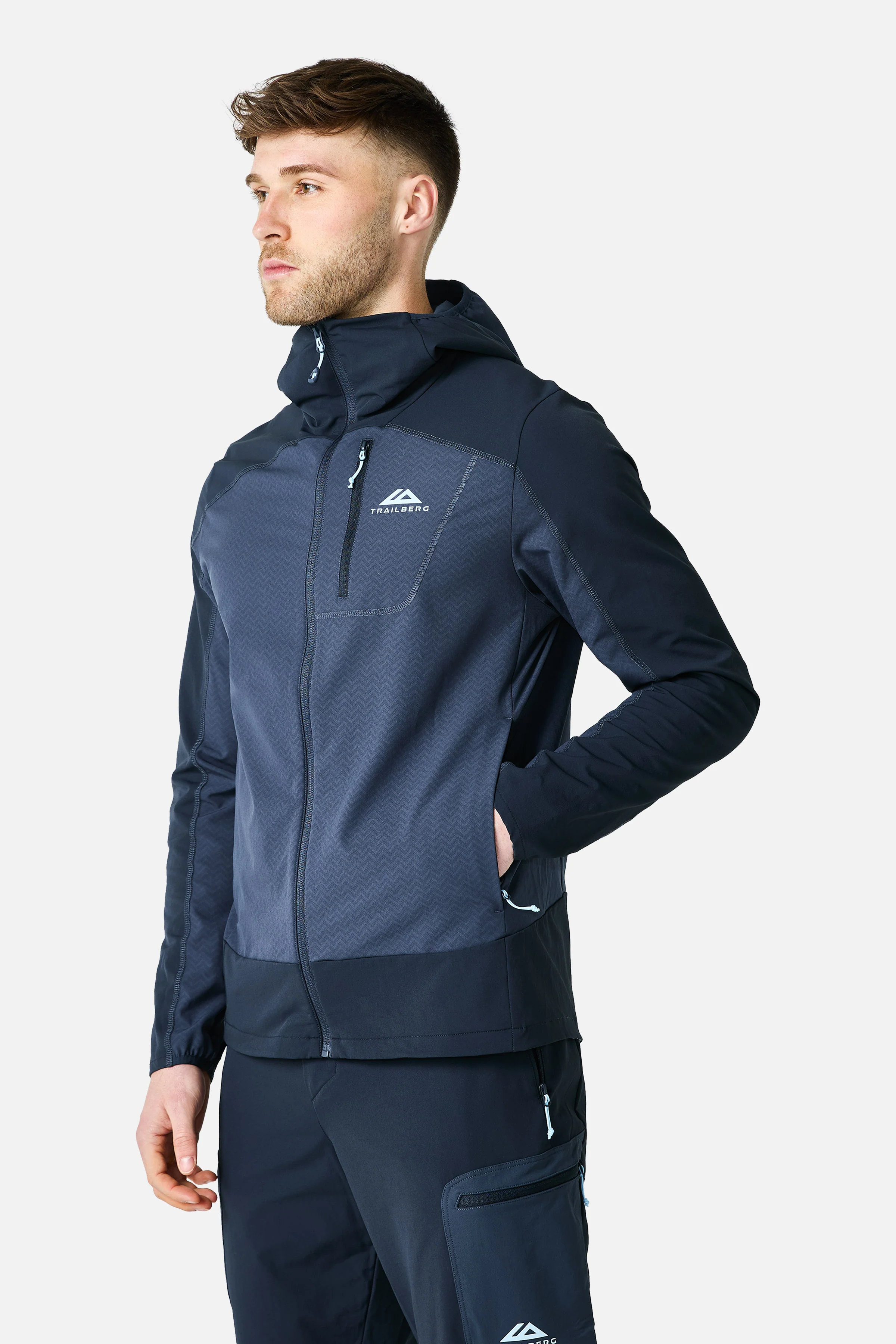 Caldera Gridded Fleece Tracksuit - Storm Blue/Deep Ocean - Image 6