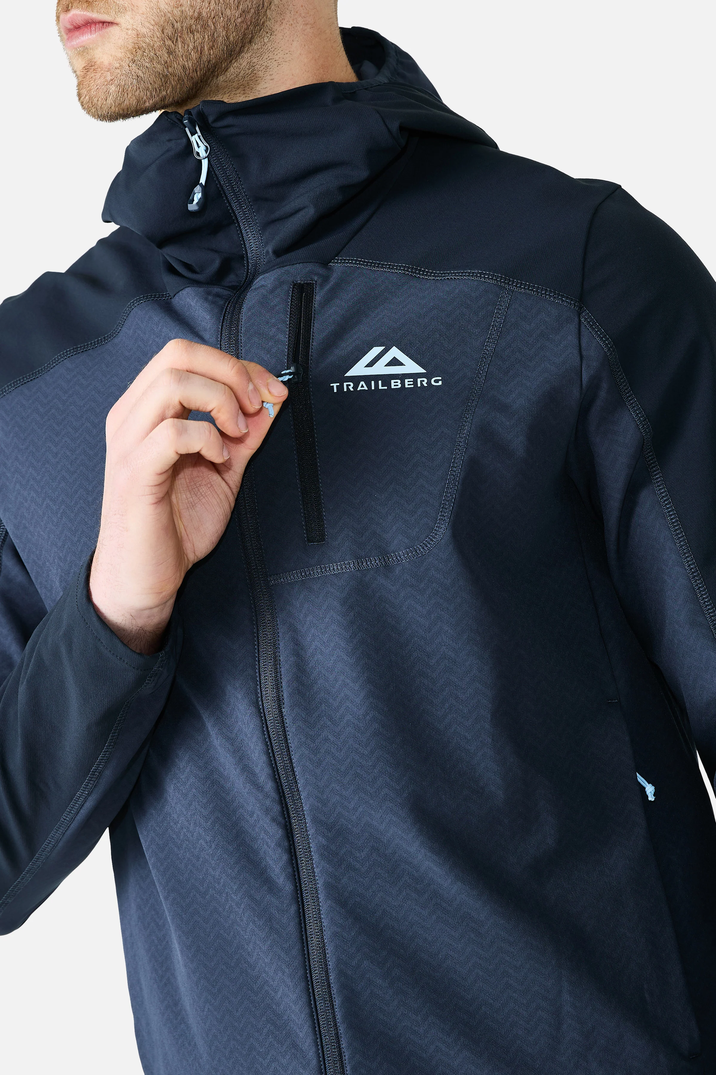 Caldera Gridded Fleece Tracksuit - Storm Blue/Deep Ocean - Image 7