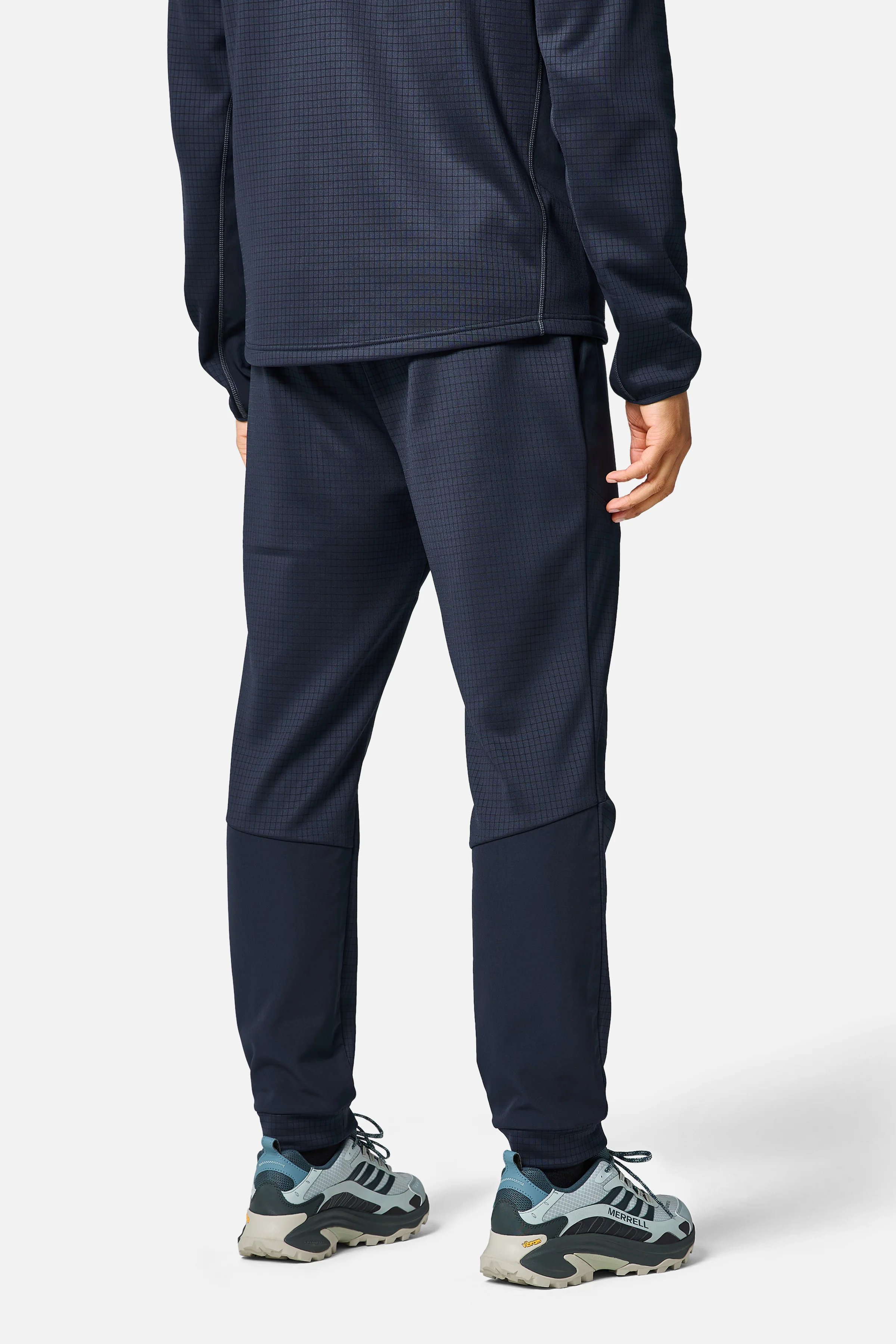 District Gridded Fleece Jogger - Deep Ocean/Storm Grey - Image 3