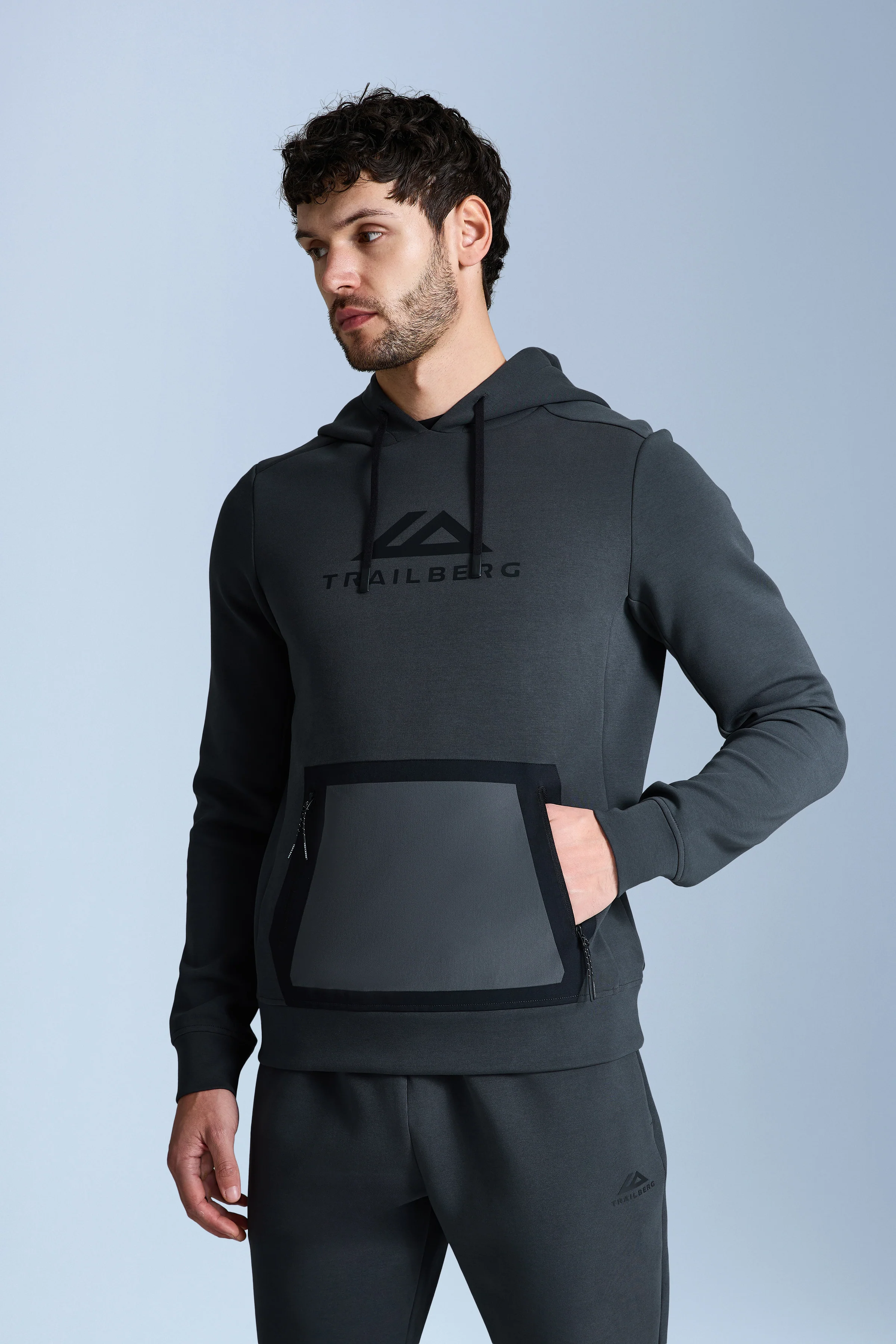Energy Fleece Hood - Volcano Grey - Image 3