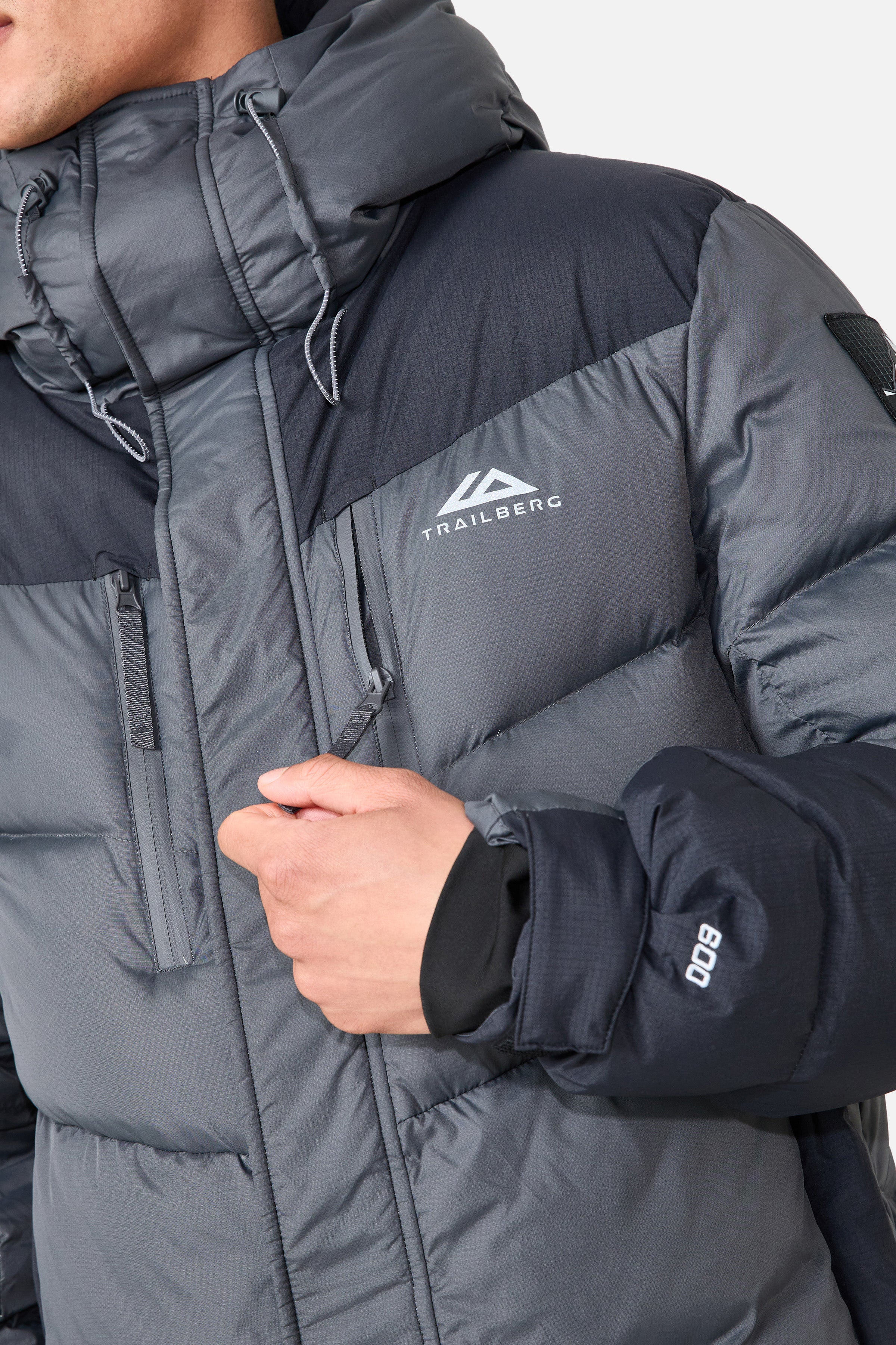 Everest 600F Down Jacket - Volcano Grey/Black - Image 3