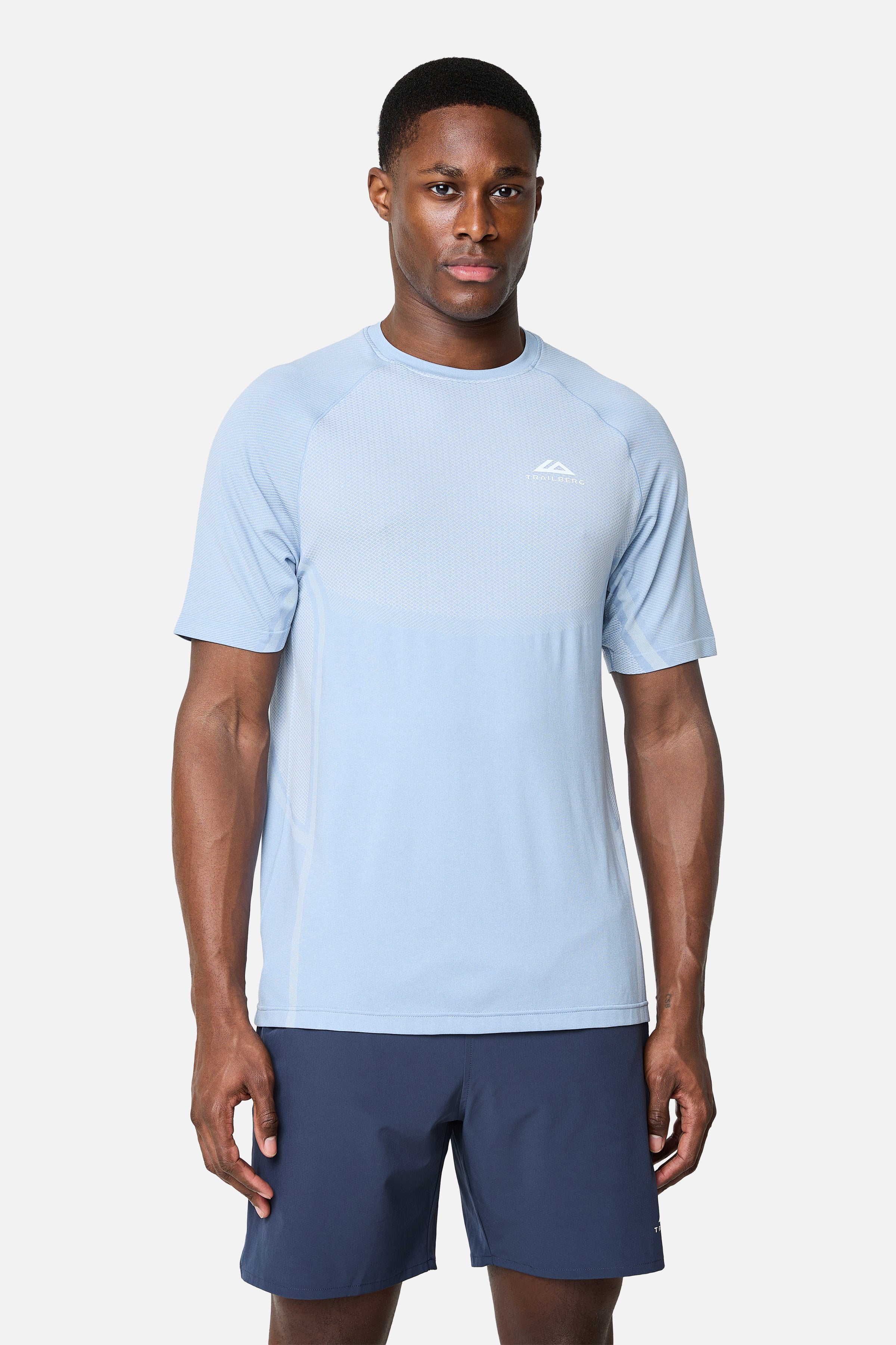 Fusion Seamless Tee - Dune Blue/White - Image 6