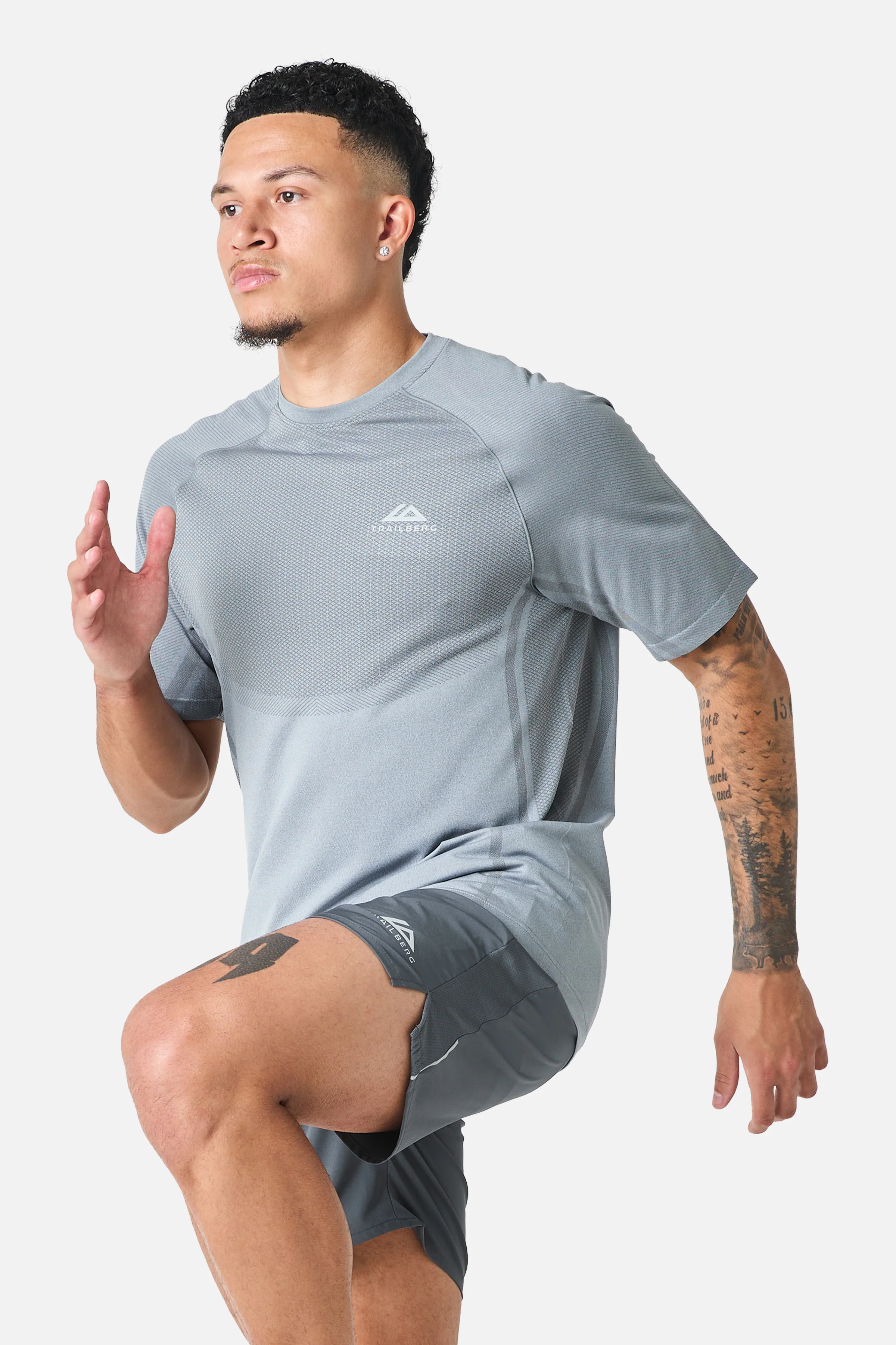 Fusion Seamless Tee - Lunar Grey/Graphite Grey - Image 6