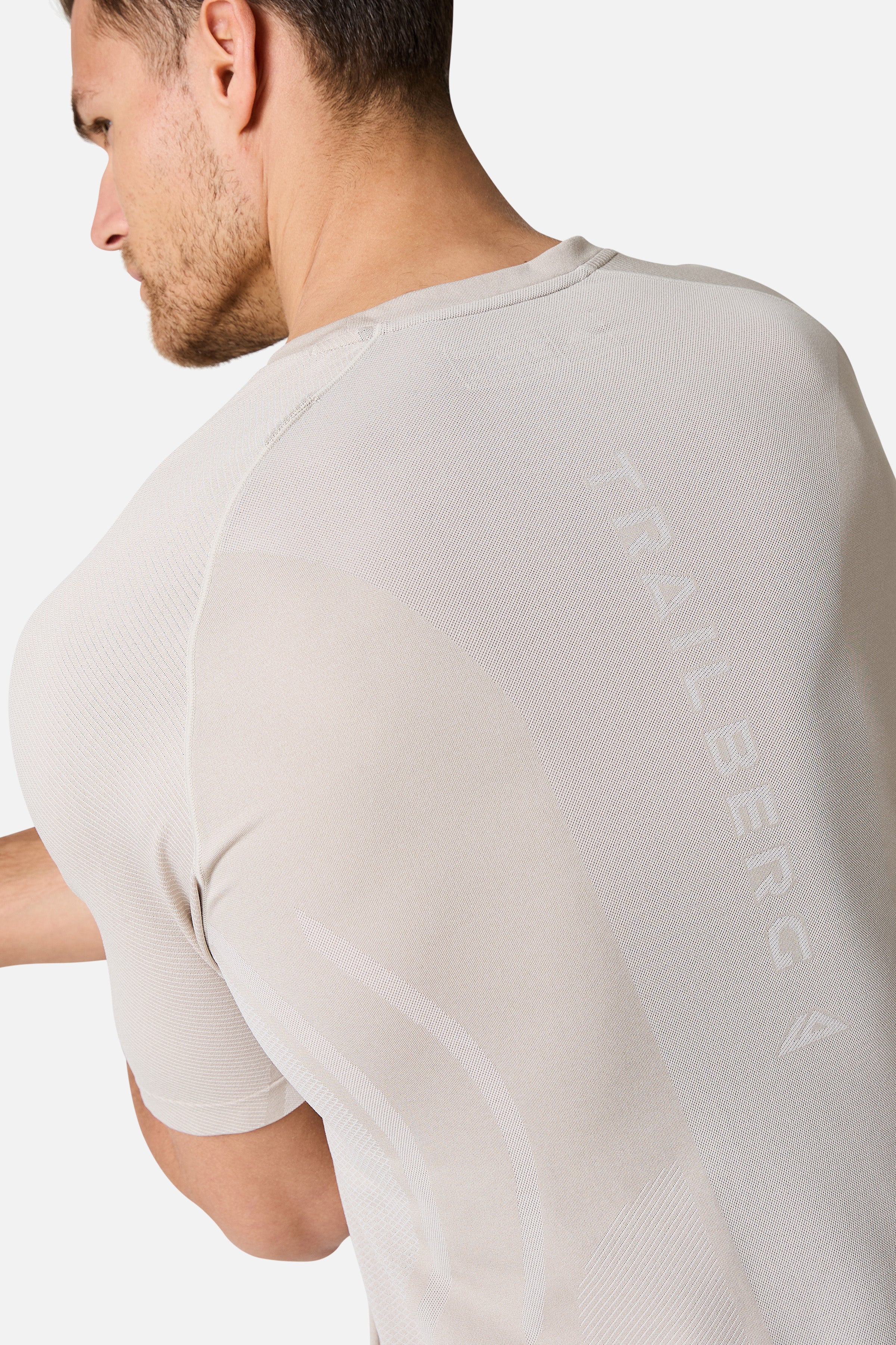 Fusion Seamless Tee - Pebble Stone/Frosted Ridge - Image 2