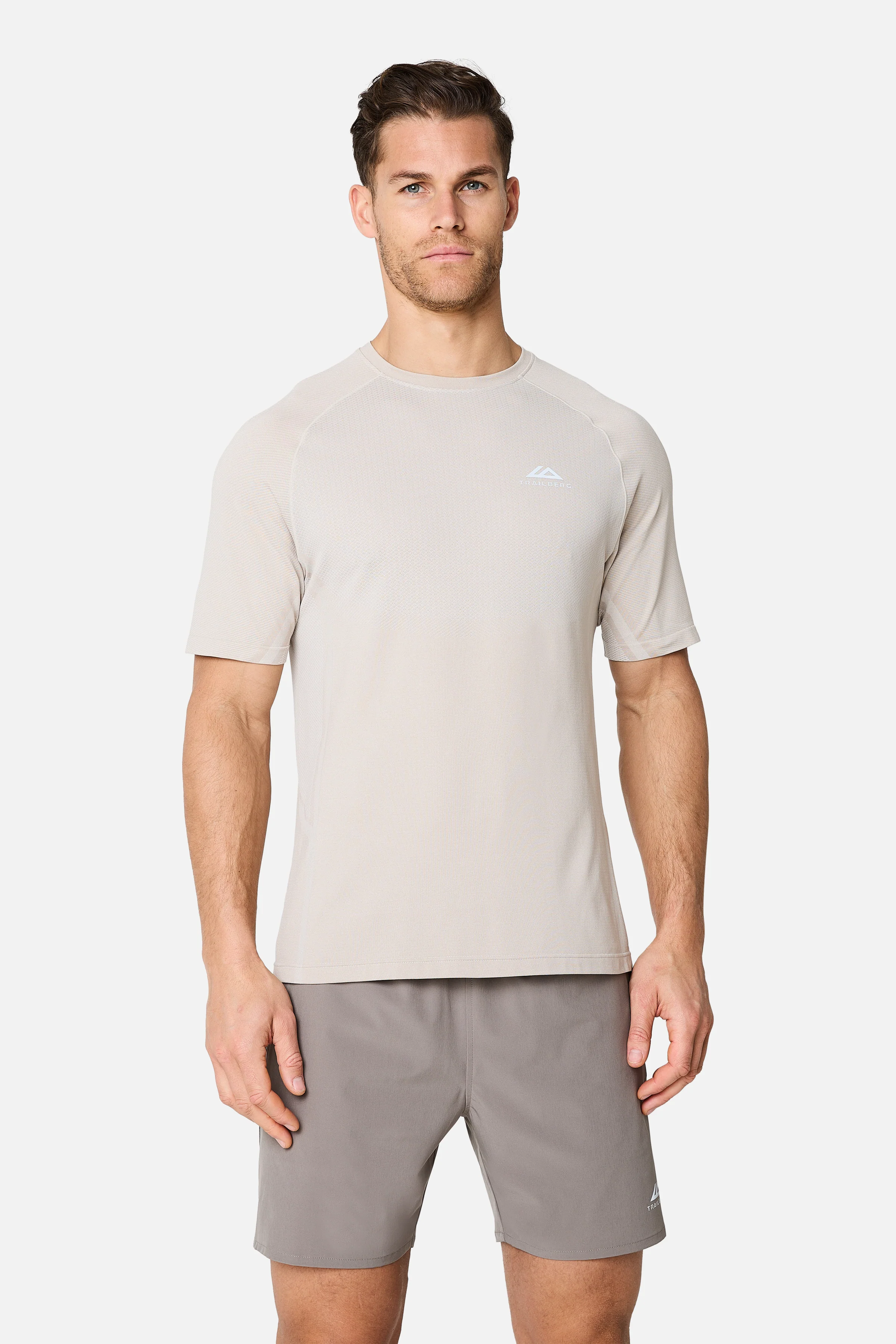 Fusion Seamless Tee - Pebble Stone/Frosted Ridge - Image 7
