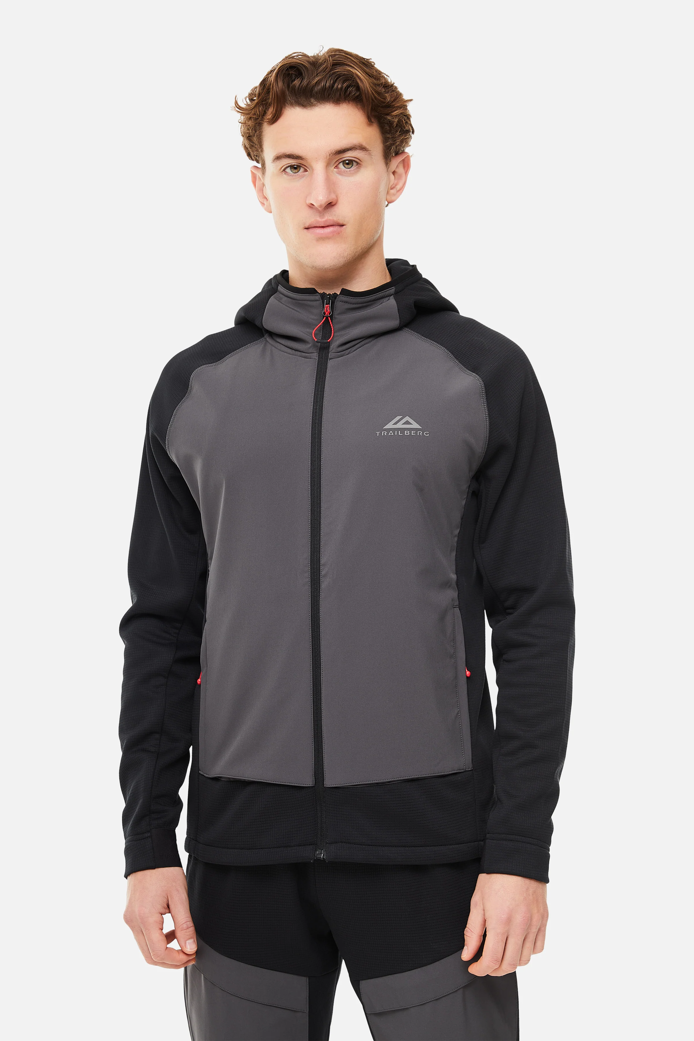Glacier Fleece Hood - Black/Grey