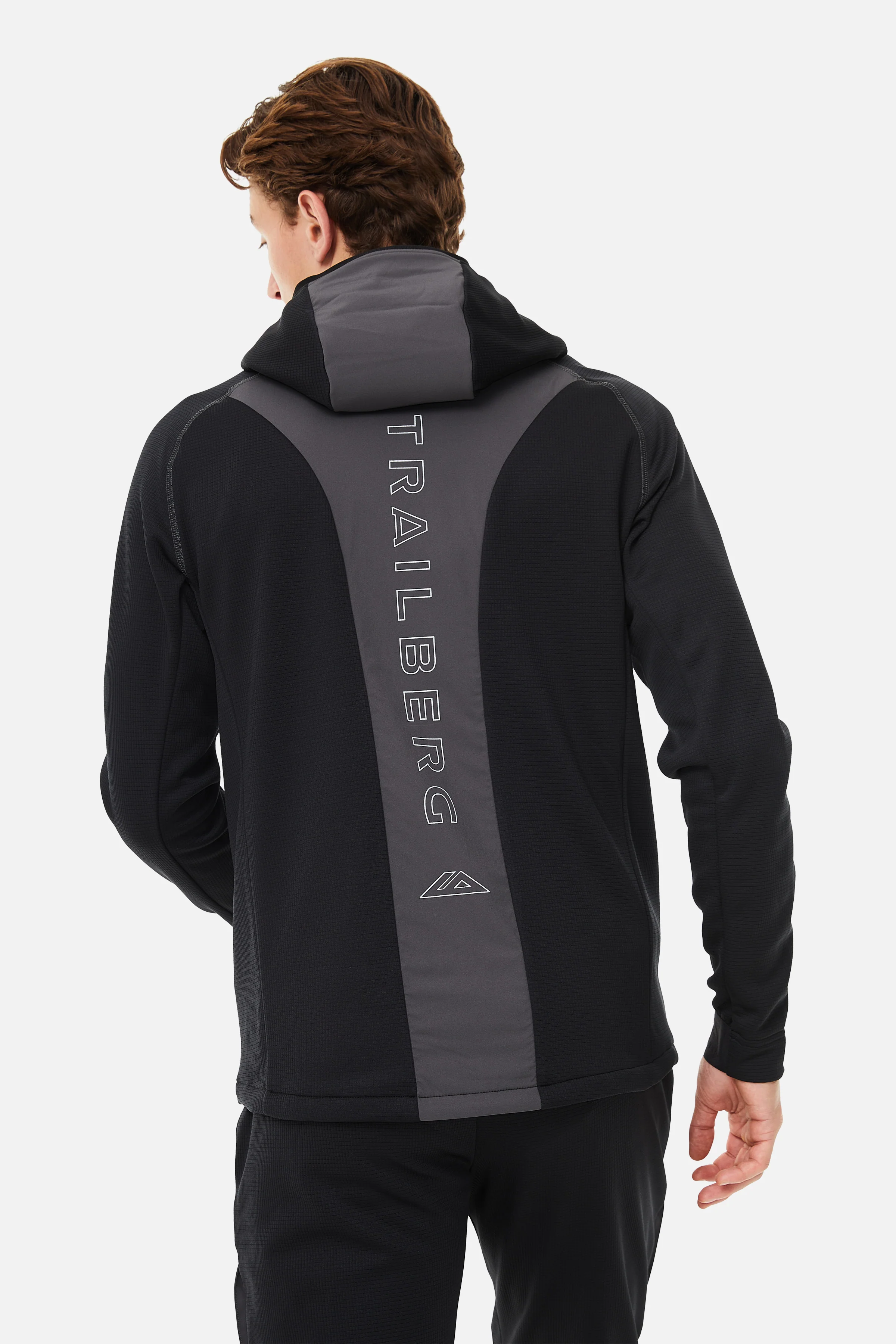 Glacier Fleece Hood - Black/Grey - Image 5