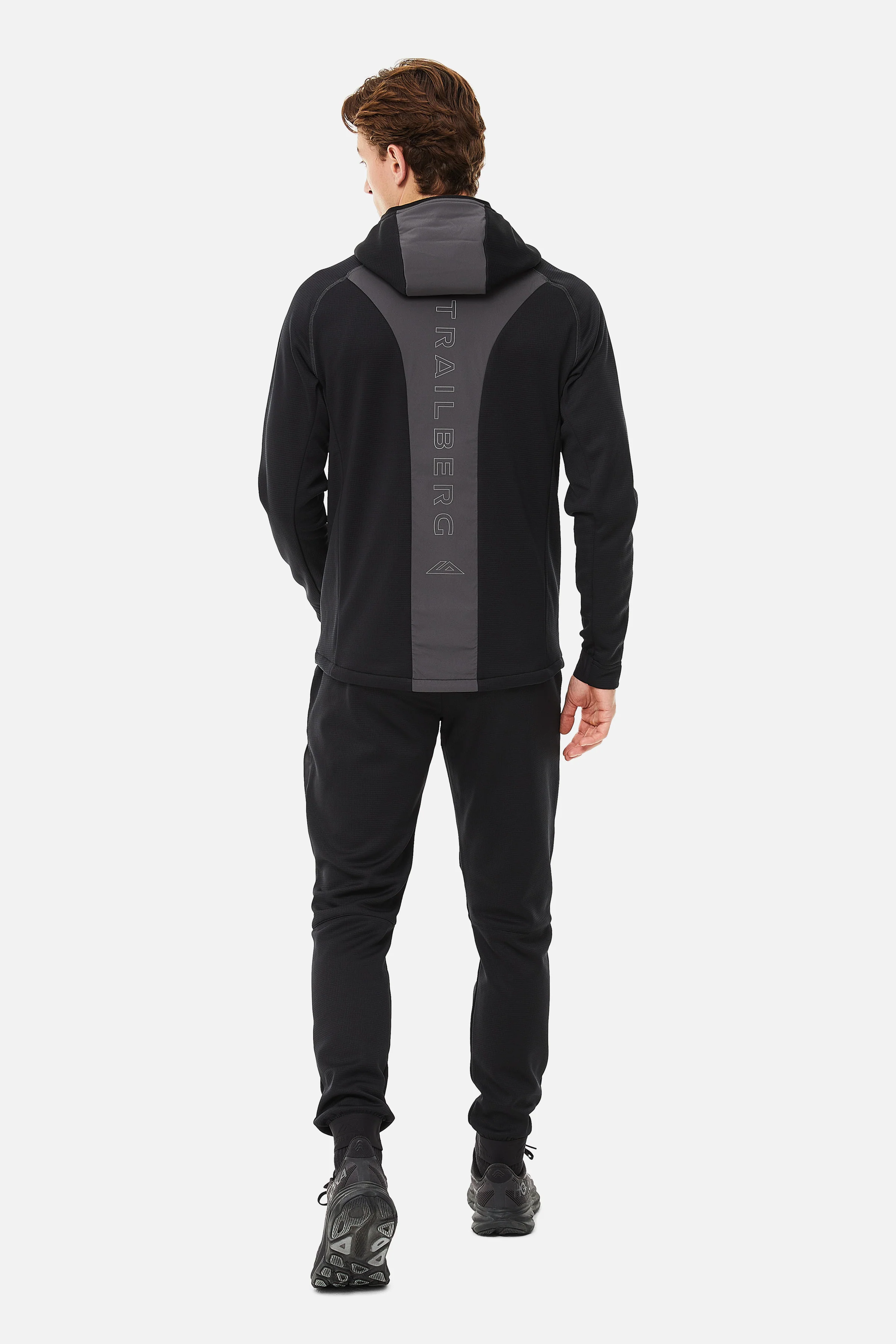 Glacier Fleece Hood - Black/Grey - Image 6