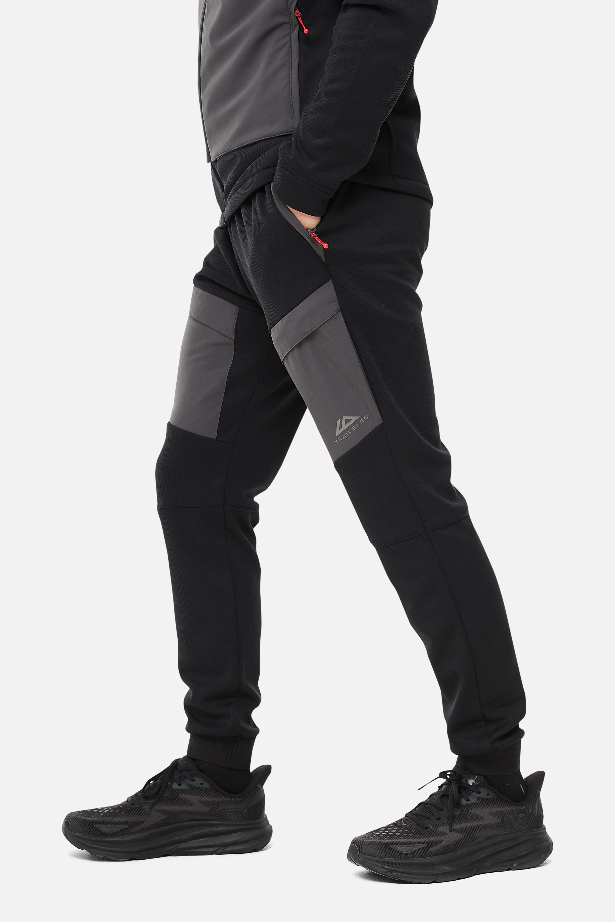 Glacier Fleece Pant - Black/Grey - Image 3