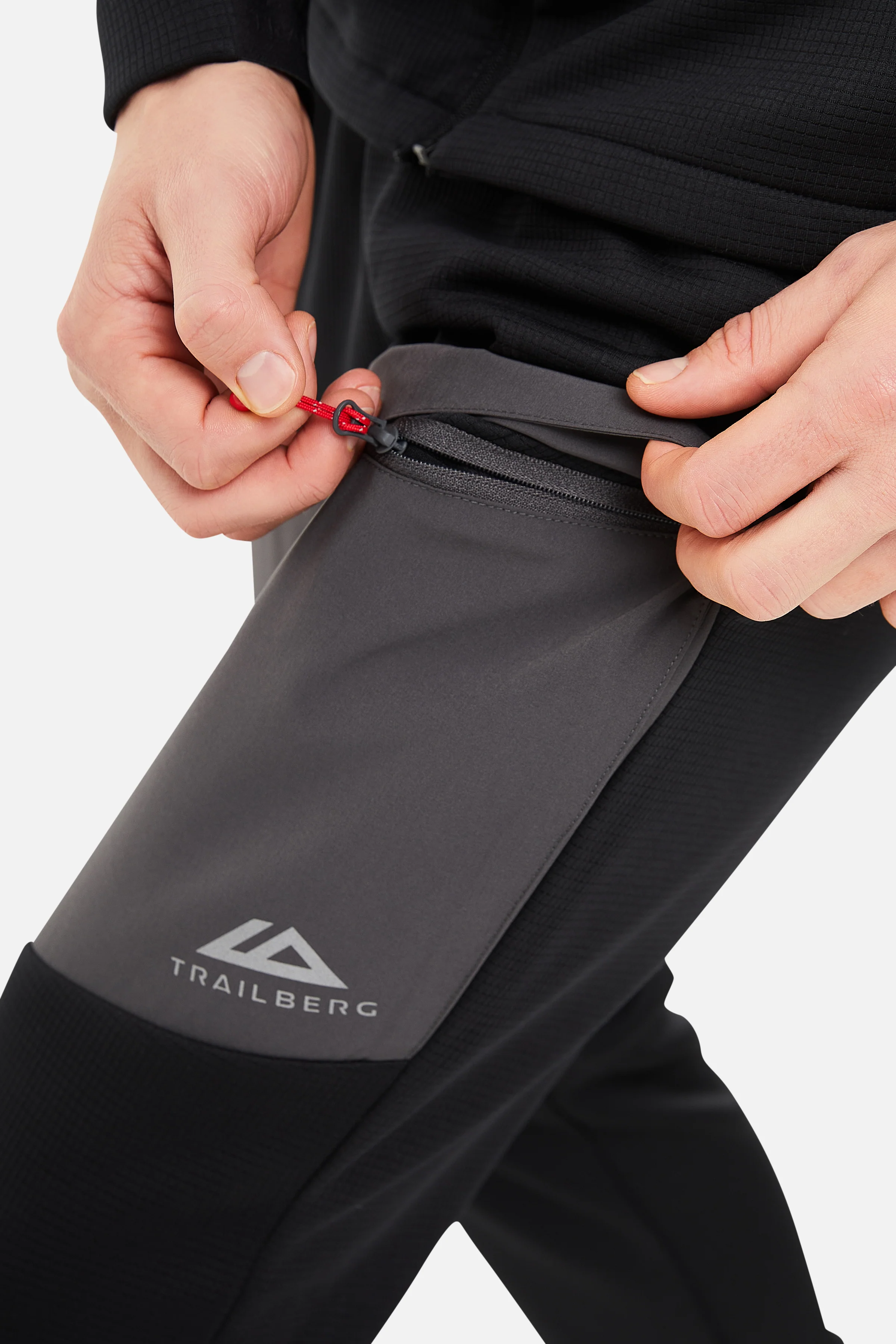 Glacier Fleece Pant - Black/Grey - Image 5