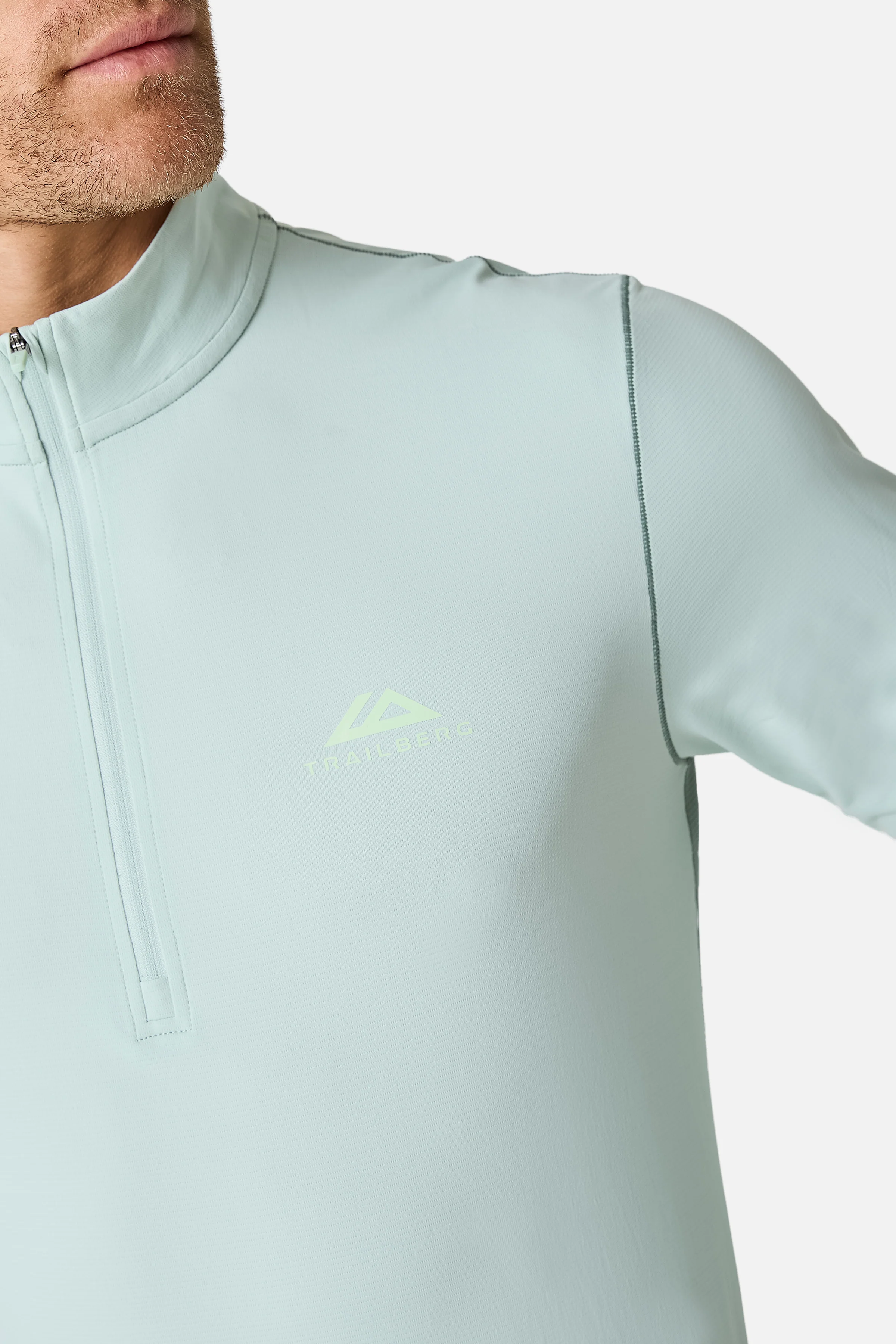 Nucleus Outdoor 1/4 Zip - Tide Mist/Willow Green - Image 7