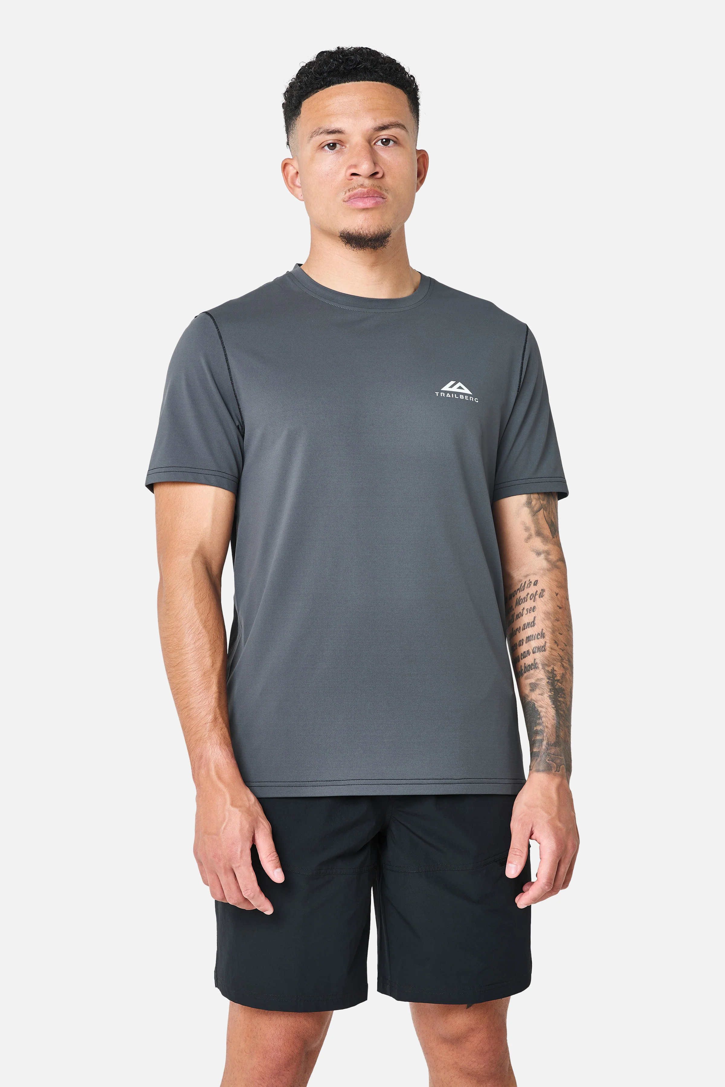 Nucleus Outdoor Tee - Volcano Grey/Black - Image 5
