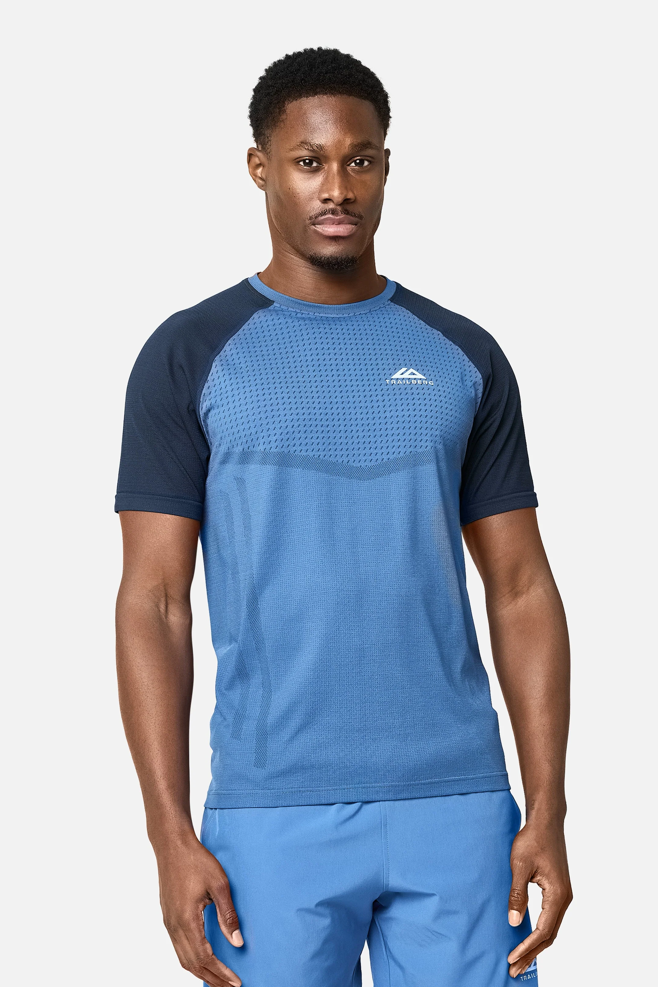 Rapid Dash Seamless Tee - Voltage Blue/Storm Blue - Image 3
