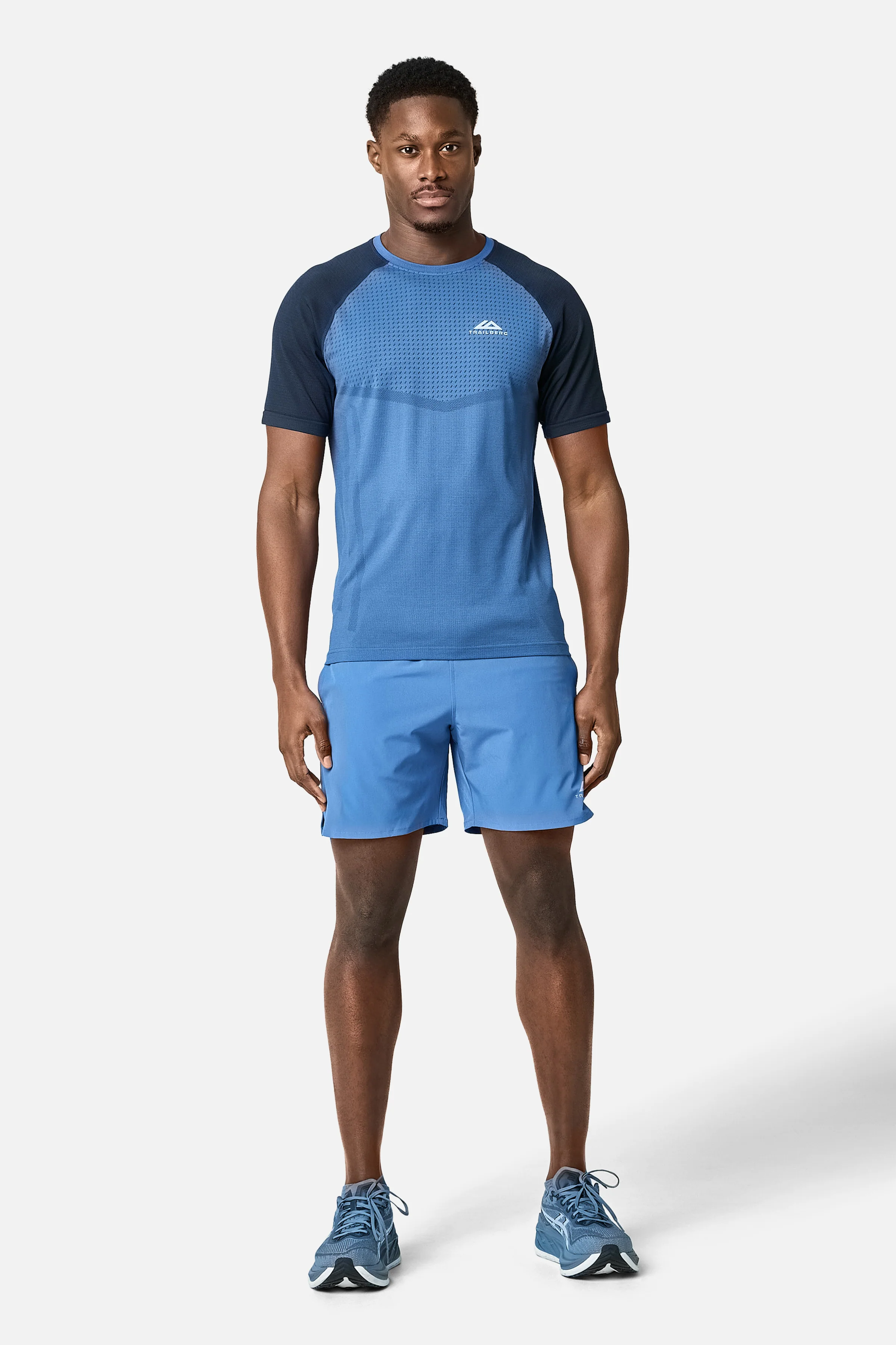 Rapid Dash Seamless Tee - Voltage Blue/Storm Blue - Image 4