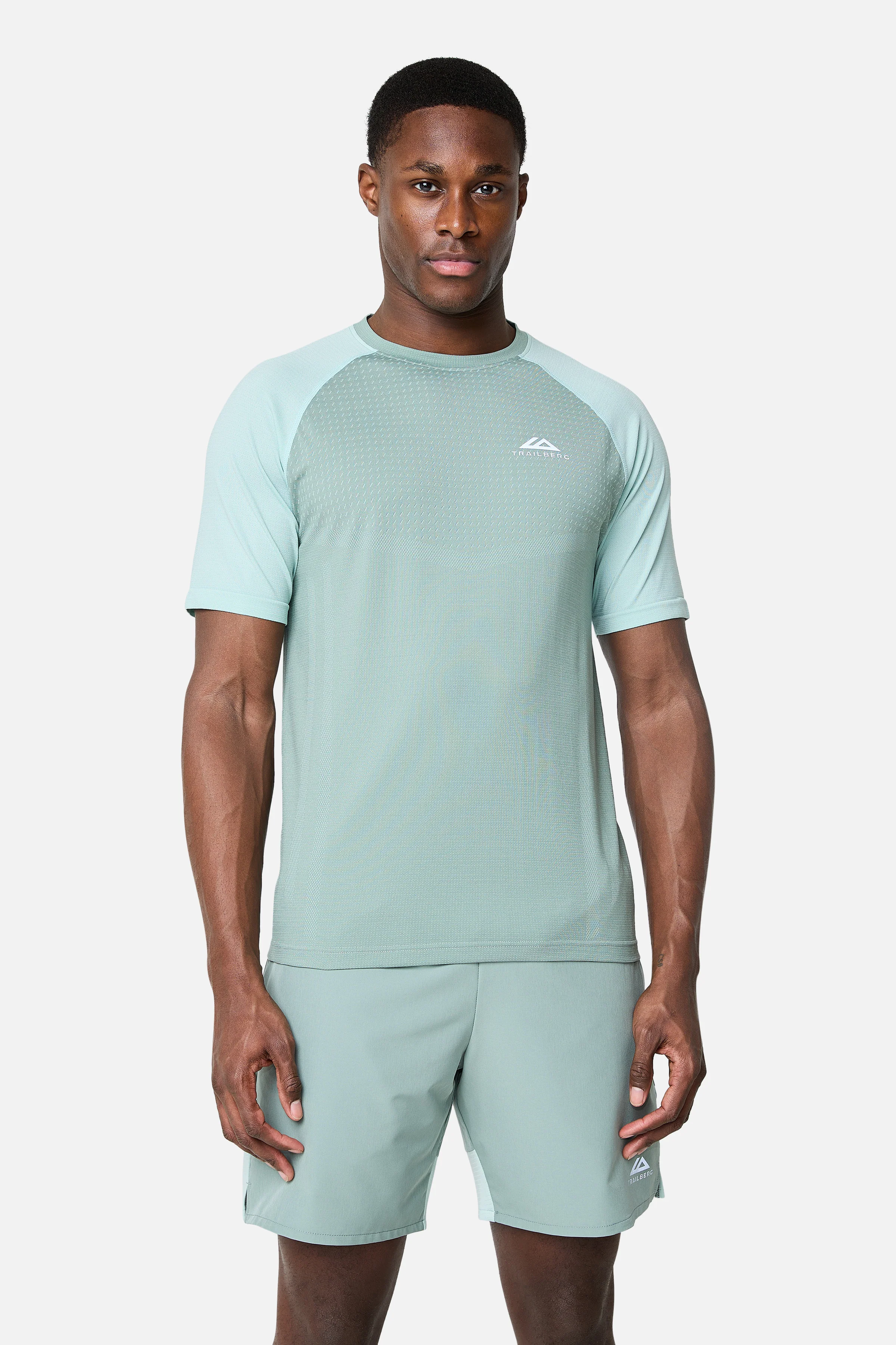 Rapid Dash Seamless Tee - Willow Green/Tide Mist - Image 5