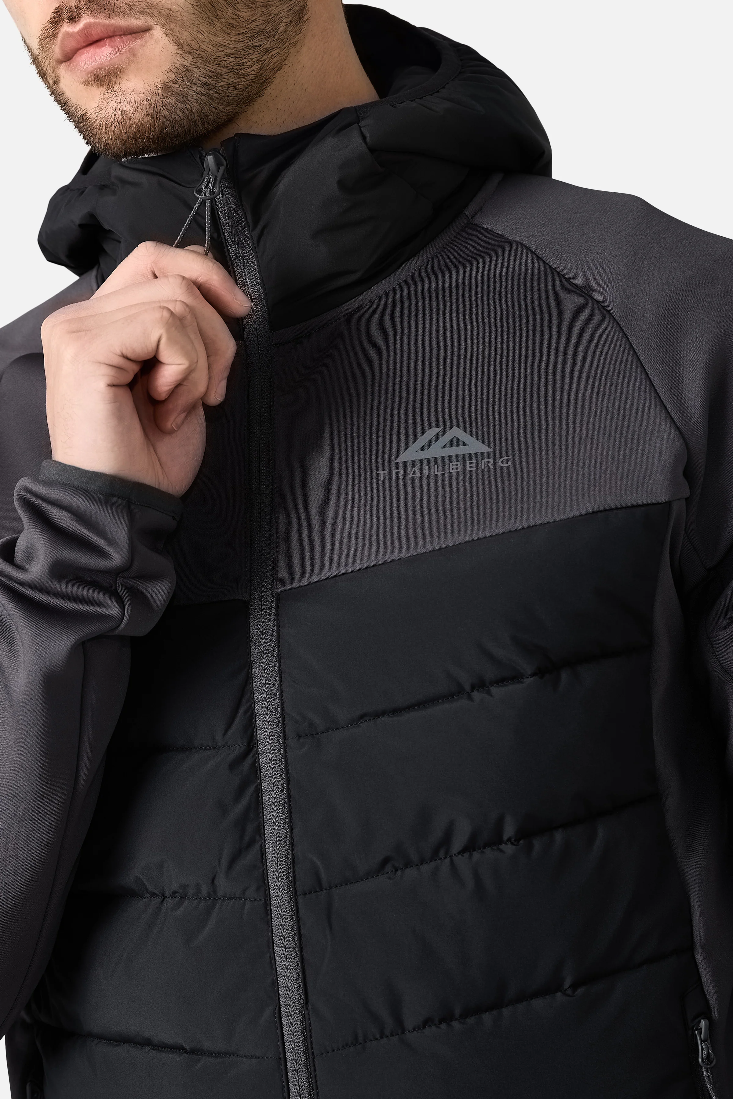 Rhine Winterised Hybrid Hood - Volcano Grey/Black - Image 3