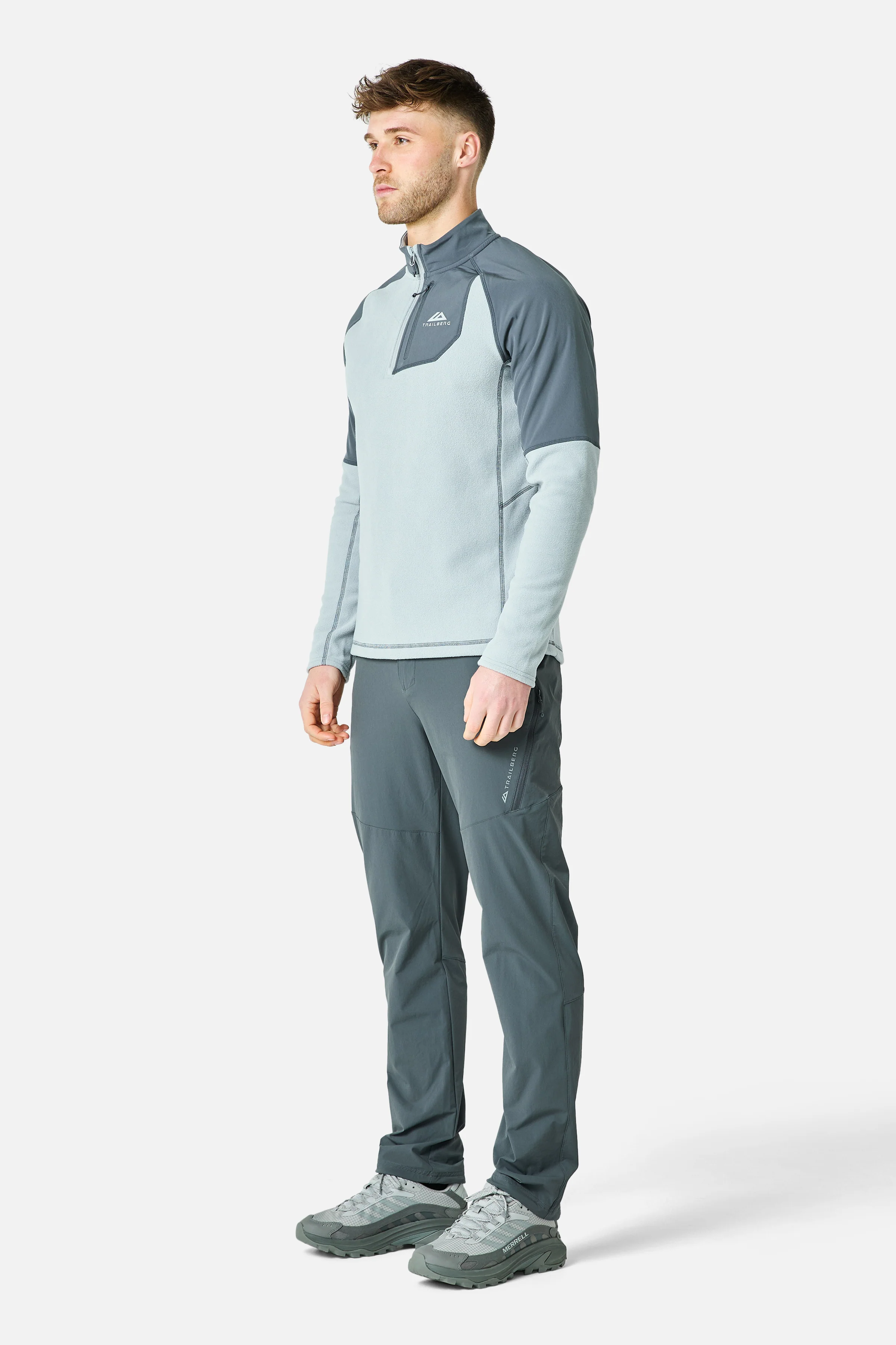 Sierra Microfleece 1/4 Zip - Lunar Grey/Graphite Grey - Image 3