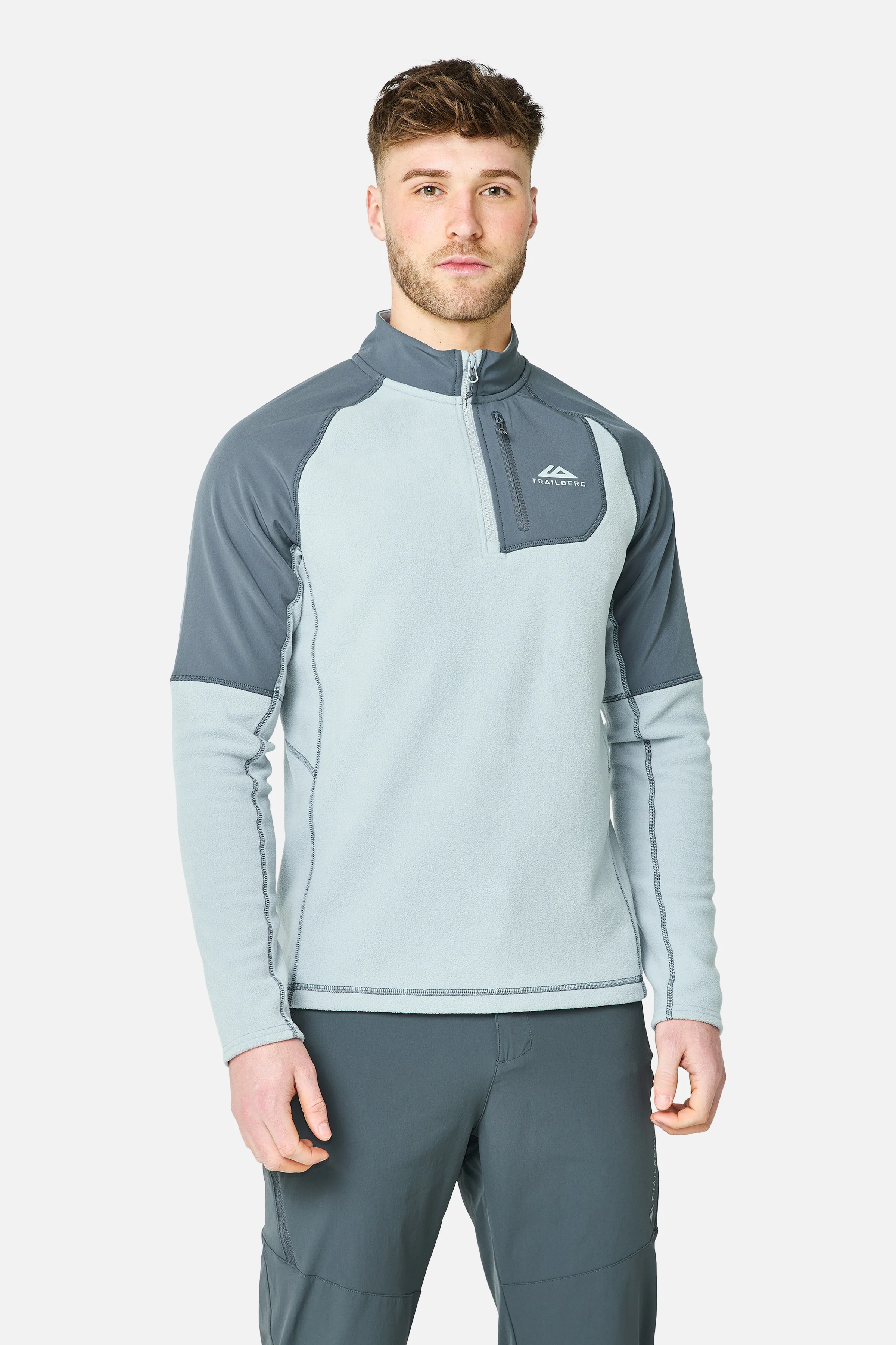 Sierra Microfleece 1/4 Zip - Lunar Grey/Graphite Grey - Image 8