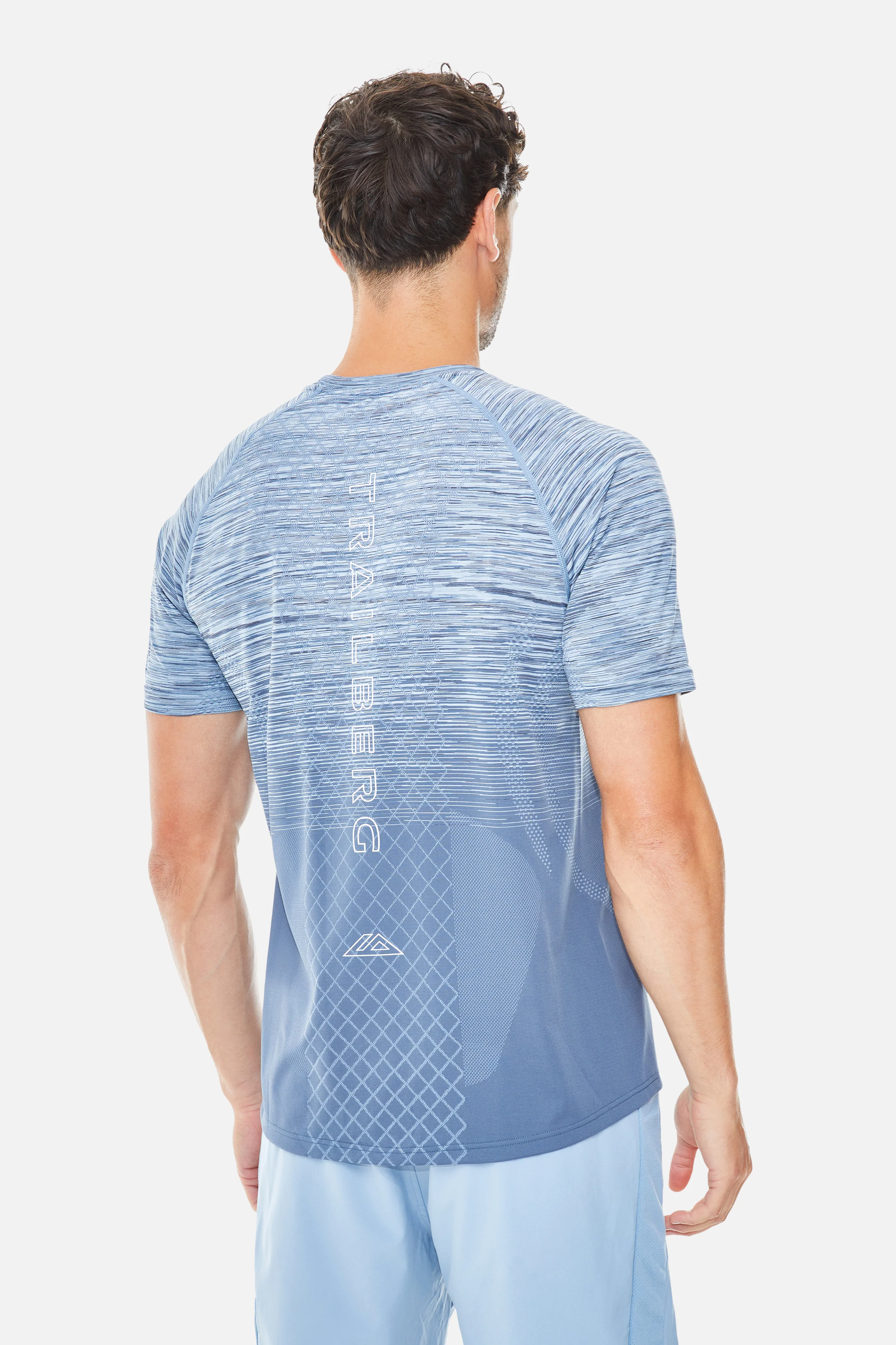 Stride Seamless Tee - Breeze/Washed Indigo/Blue Frost/Eclipse Blue - Image 4